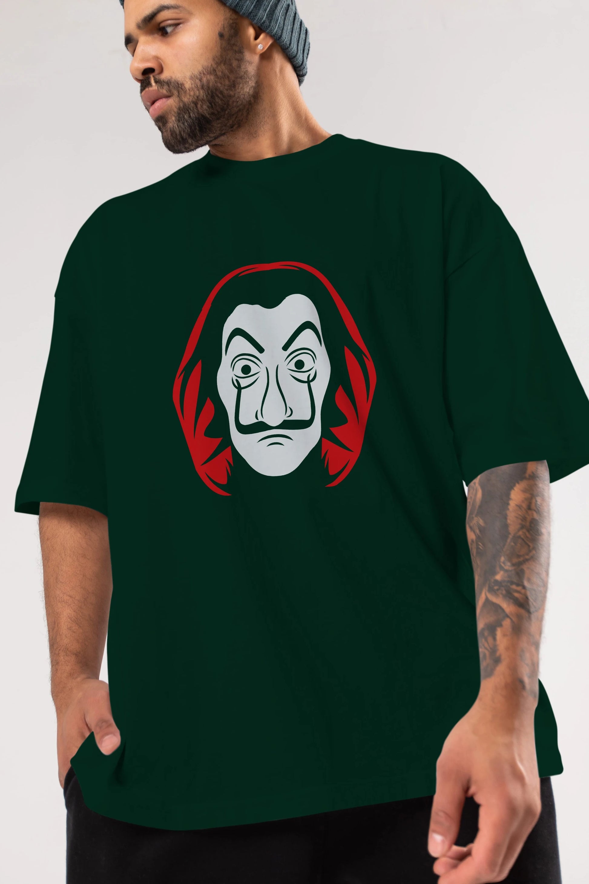 La Casa De Papel (8) Ön Baskılı Oversize t-shirt Erkek Kadın Unisex %100 Pamuk Bisiklet Yaka tişort