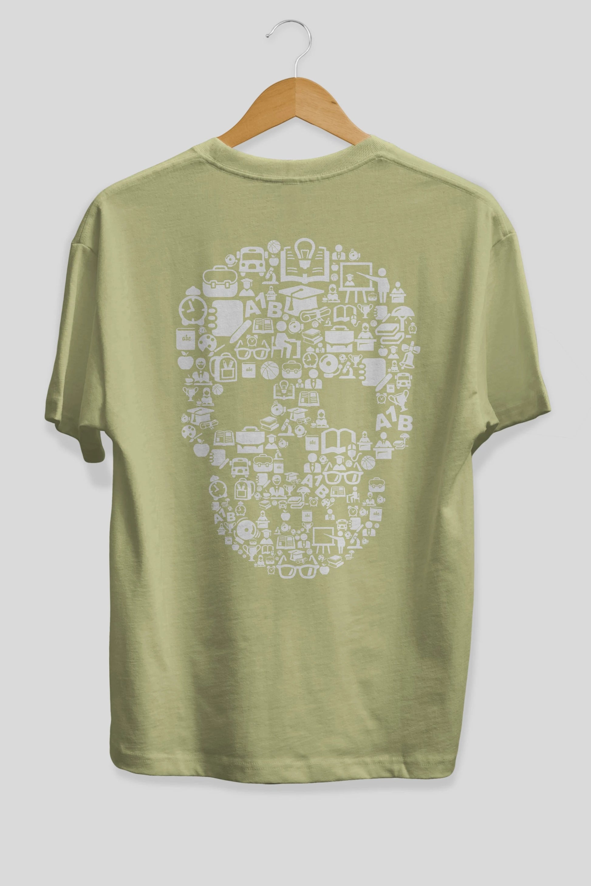Dead  School Arka Baskılı Oversize t-shirt %100 pamuk Erkek Kadın Unisex