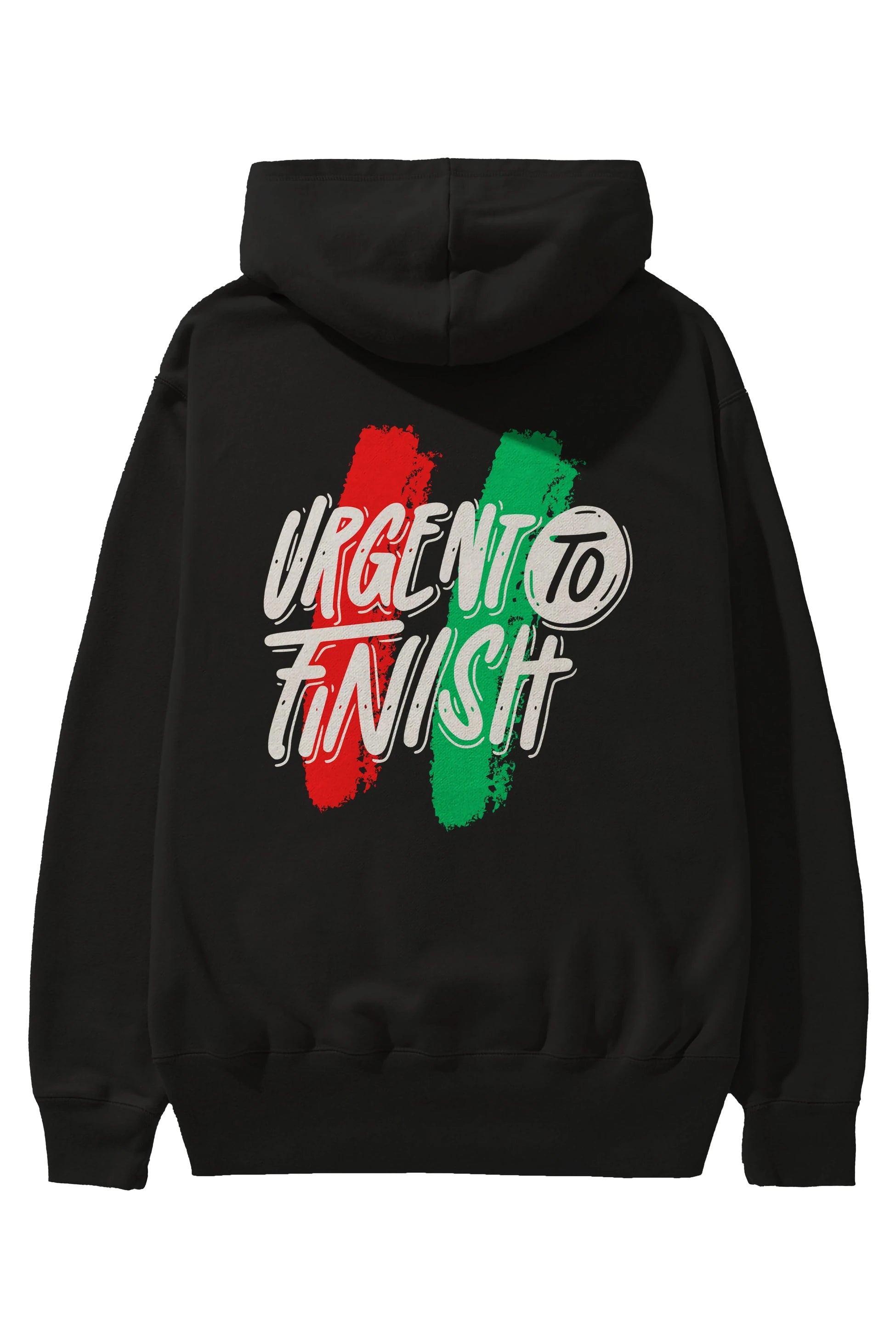 Urgent To Finish Arka Baskılı Oversize Hoodie Kapüşonlu Sweatshirt Erkek Kadın Unisex