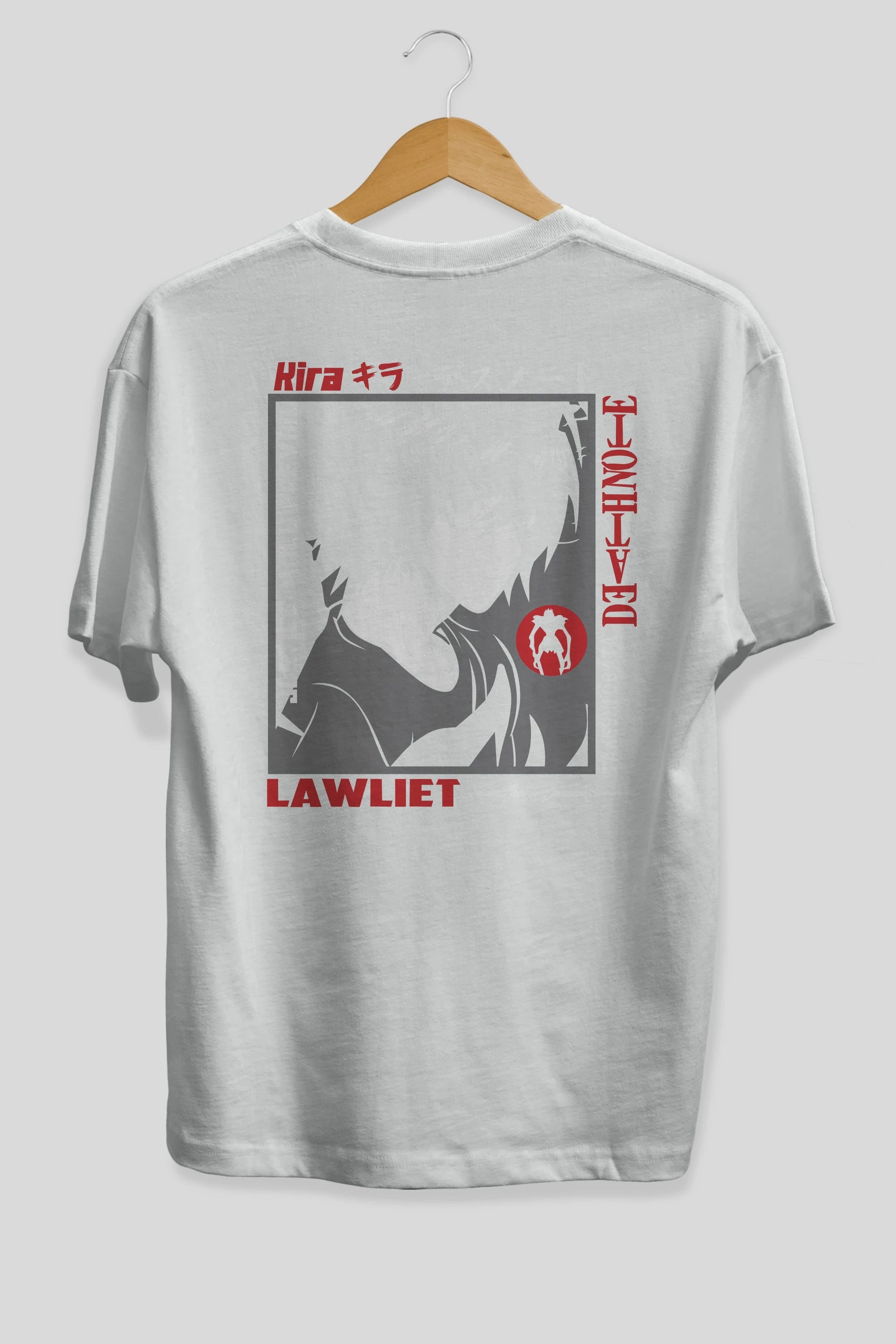 DEATH NOTE Anime Arka Baskılı Oversize t-shirt Erkek Kadın Unisex