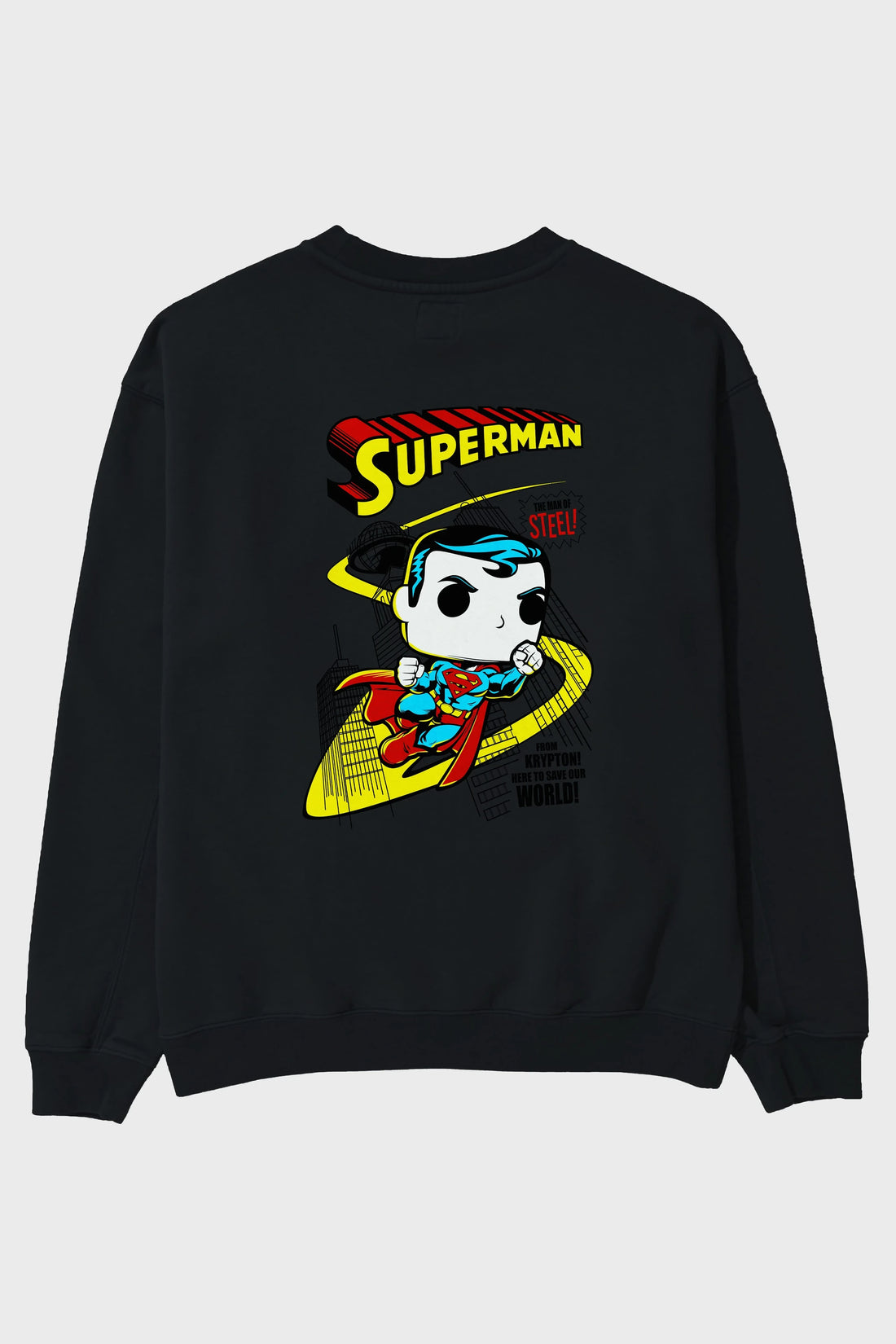 Superman (2) Arka Baskılı Oversize Sweatshirt Erkek Kadın Unisex