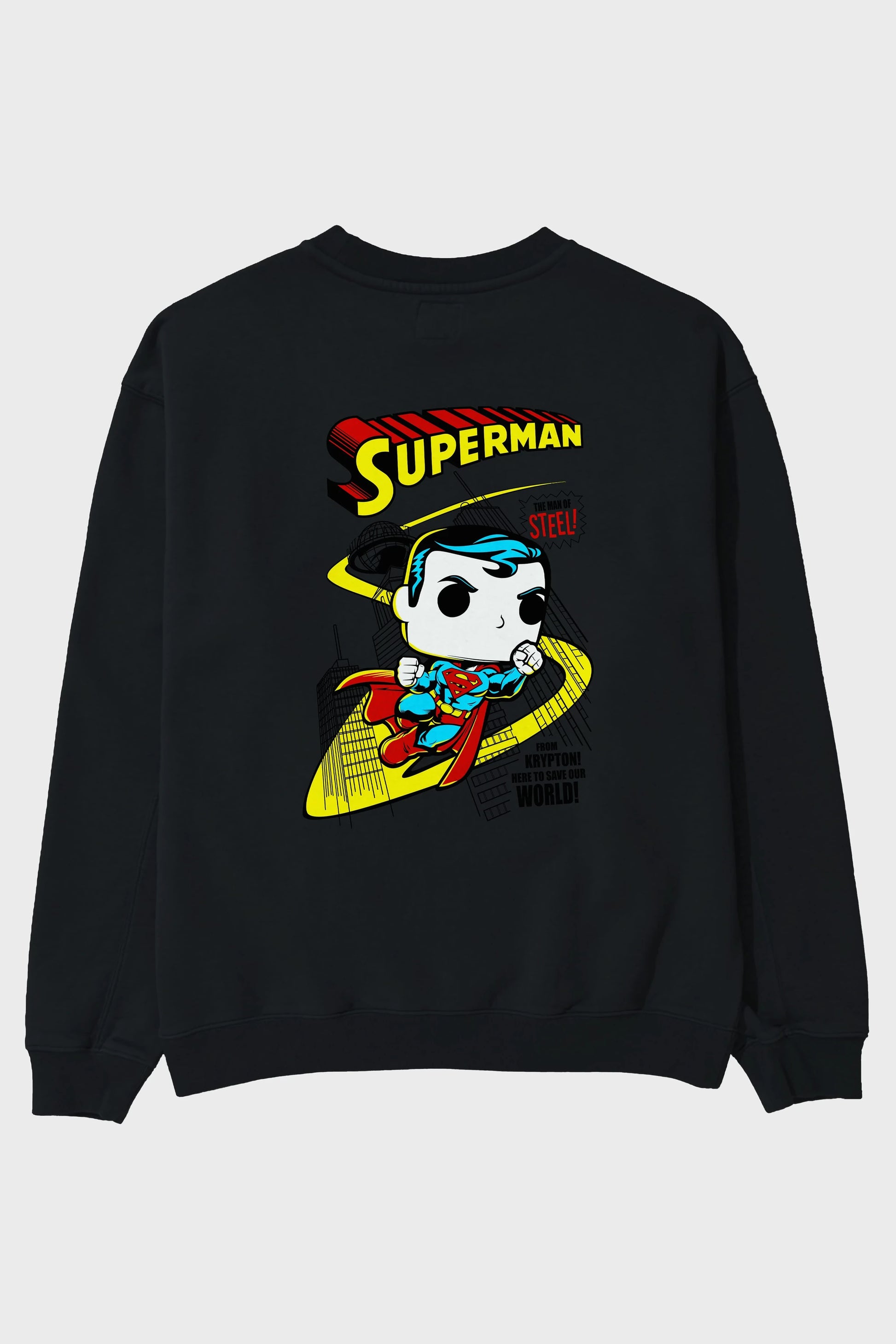 Superman (2) Arka Baskılı Oversize Sweatshirt Erkek Kadın Unisex