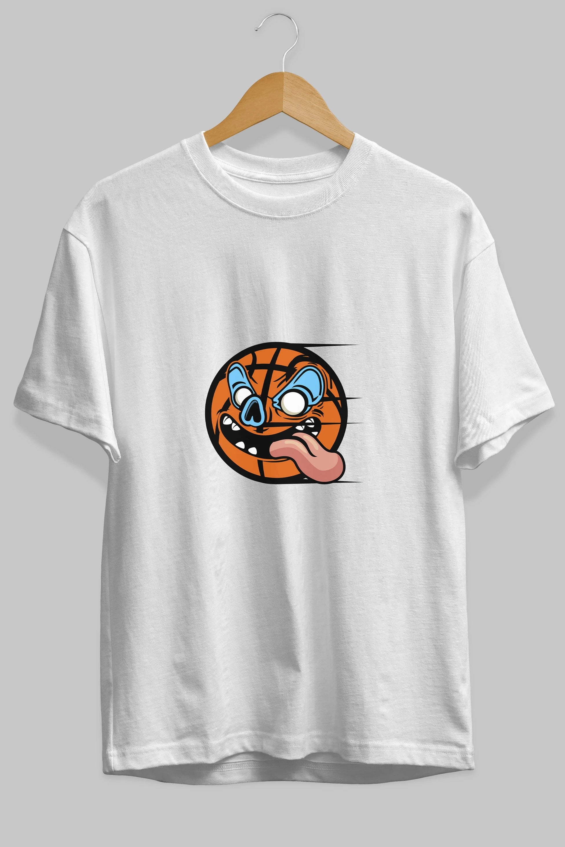 Basketball Ön Baskılı Oversize t-shirt Erkek Kadın Unisex %100 Pamuk tişort