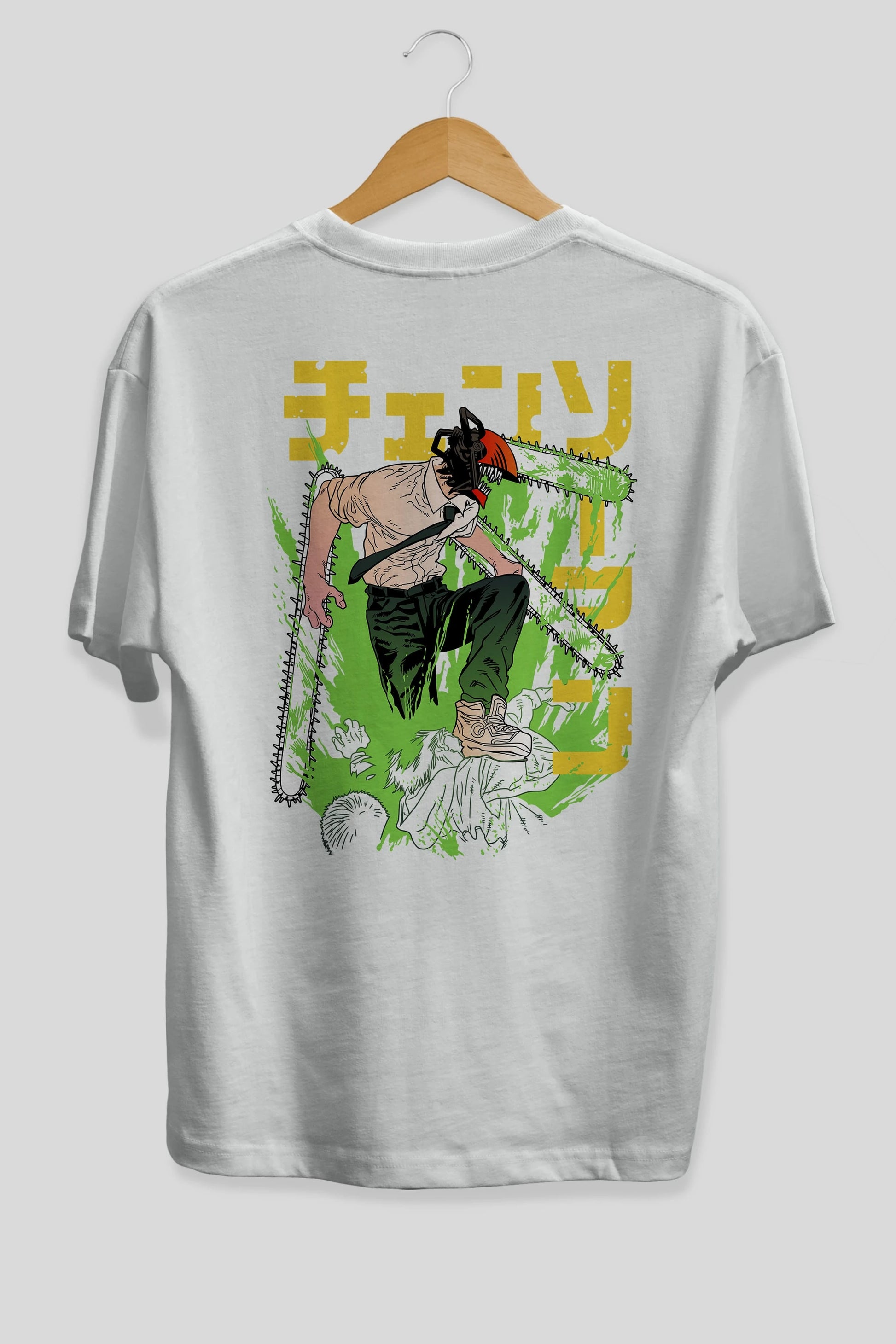 CHAINSAWMAN DENJI Anime Arka Baskılı Oversize t-shirt Erkek Kadın Unisex