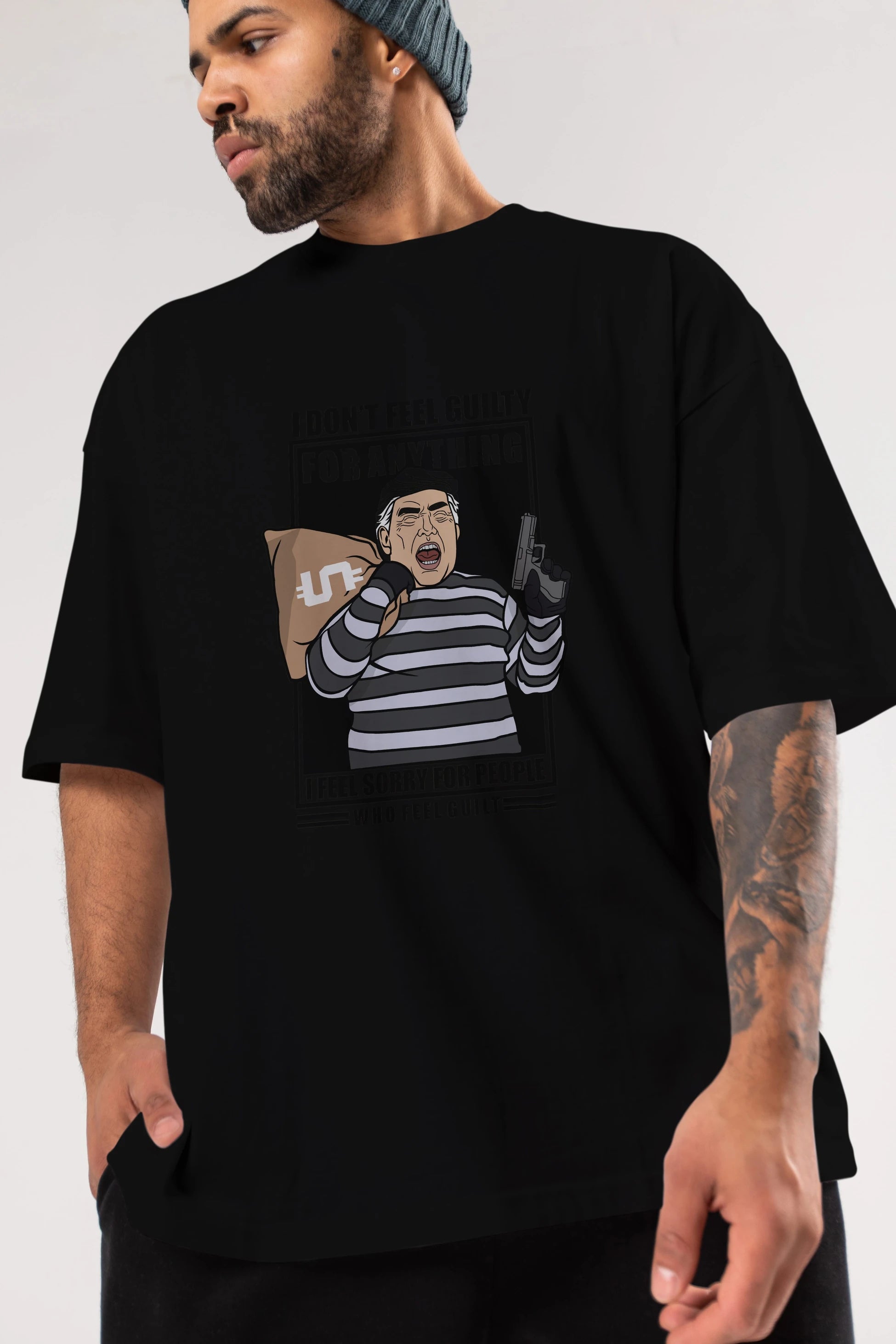 Criminal Trump Ön Baskılı Oversize t-shirt Erkek Kadın Unisex %100 Pamuk tişort