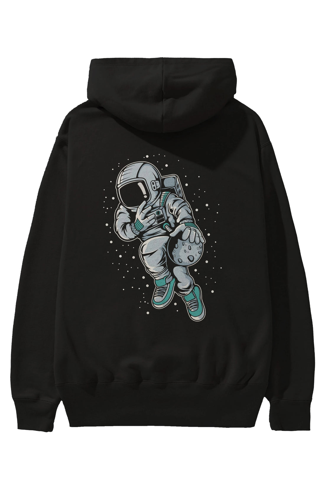 Astronaut Basketball (2) Arka Baskılı Hoodie Oversize Kapüşonlu Sweatshirt Erkek Kadın Unisex
