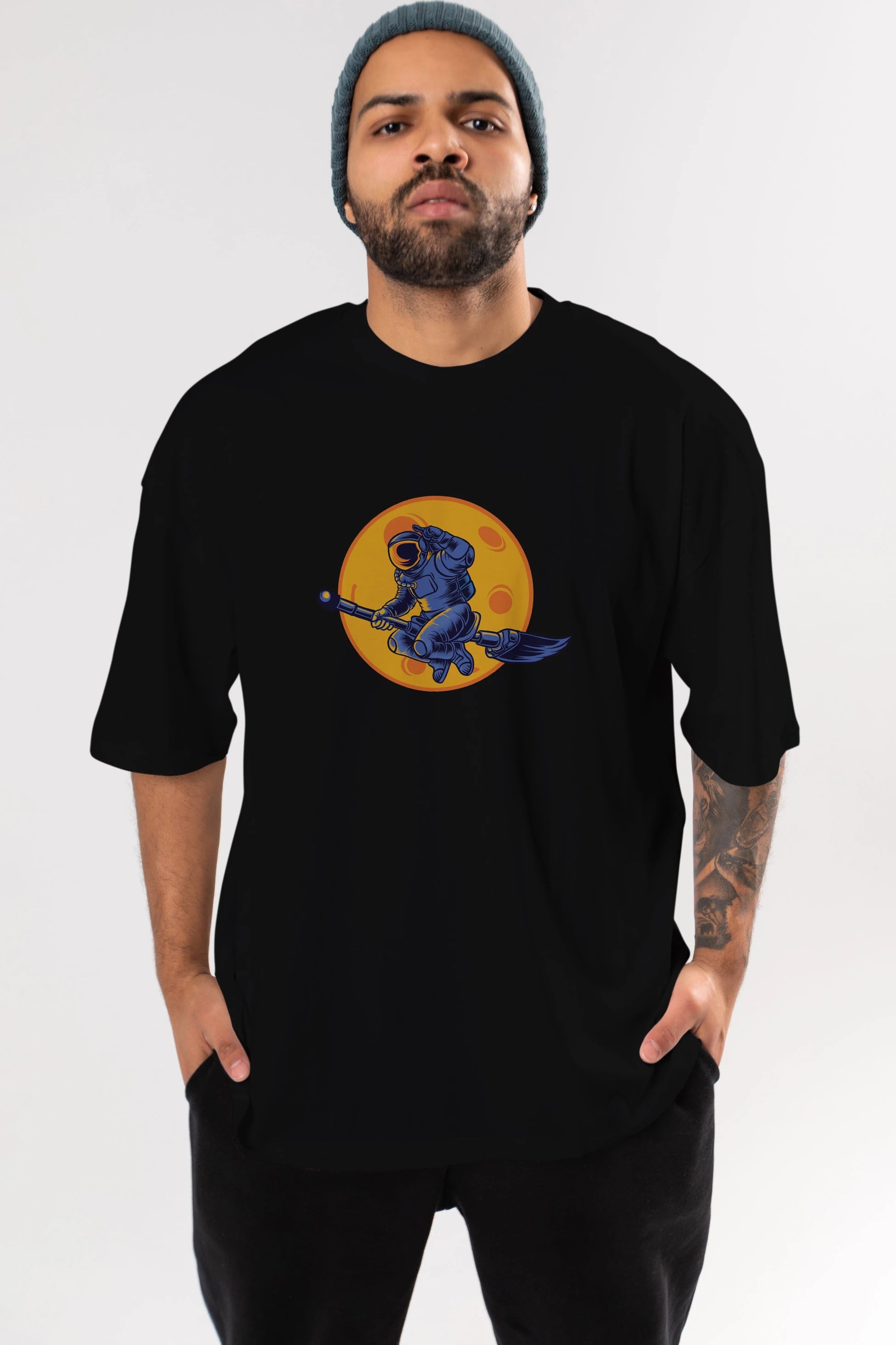 Space Witch Ön Baskılı Oversize t-shirt Erkek Kadın Unisex