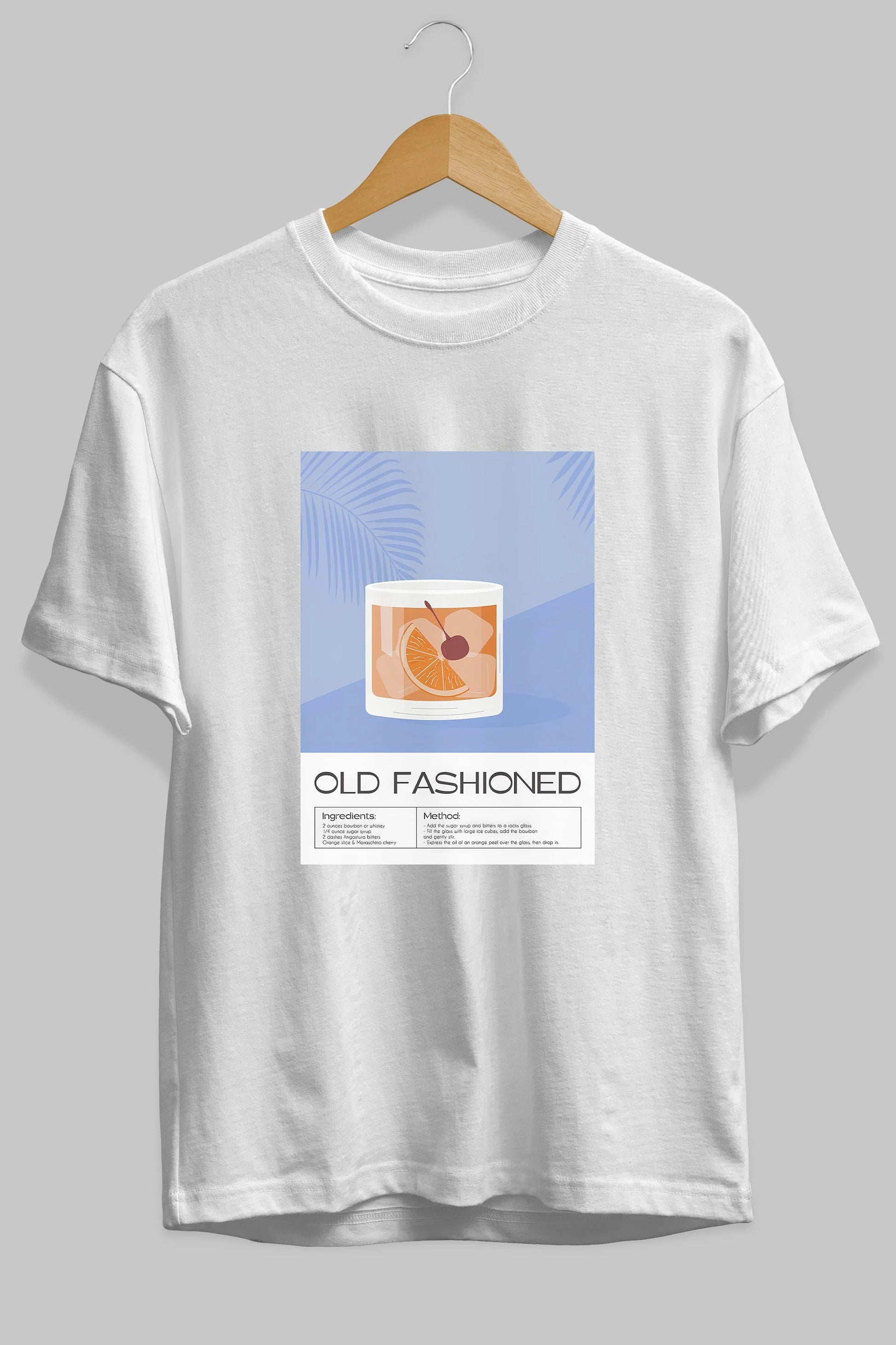 Old Fashioned 3 Ön Baskılı Oversize t-shirt Erkek Kadın Unisex %100 Pamuk Bisiklet Yaka tişort