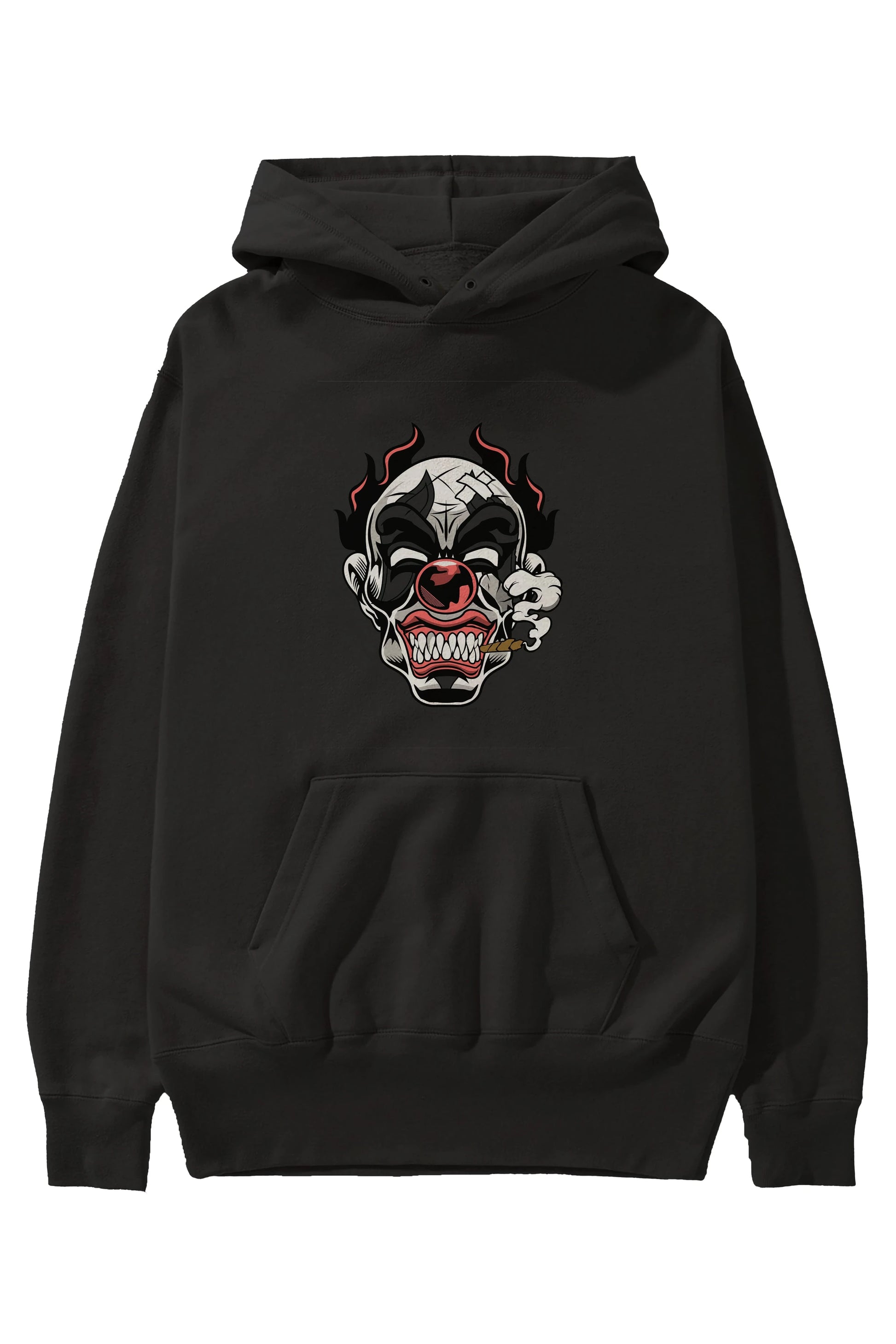 Clown Horror Ön Baskılı Hoodie Oversize Kapüşonlu Sweatshirt Erkek Kadın Unisex