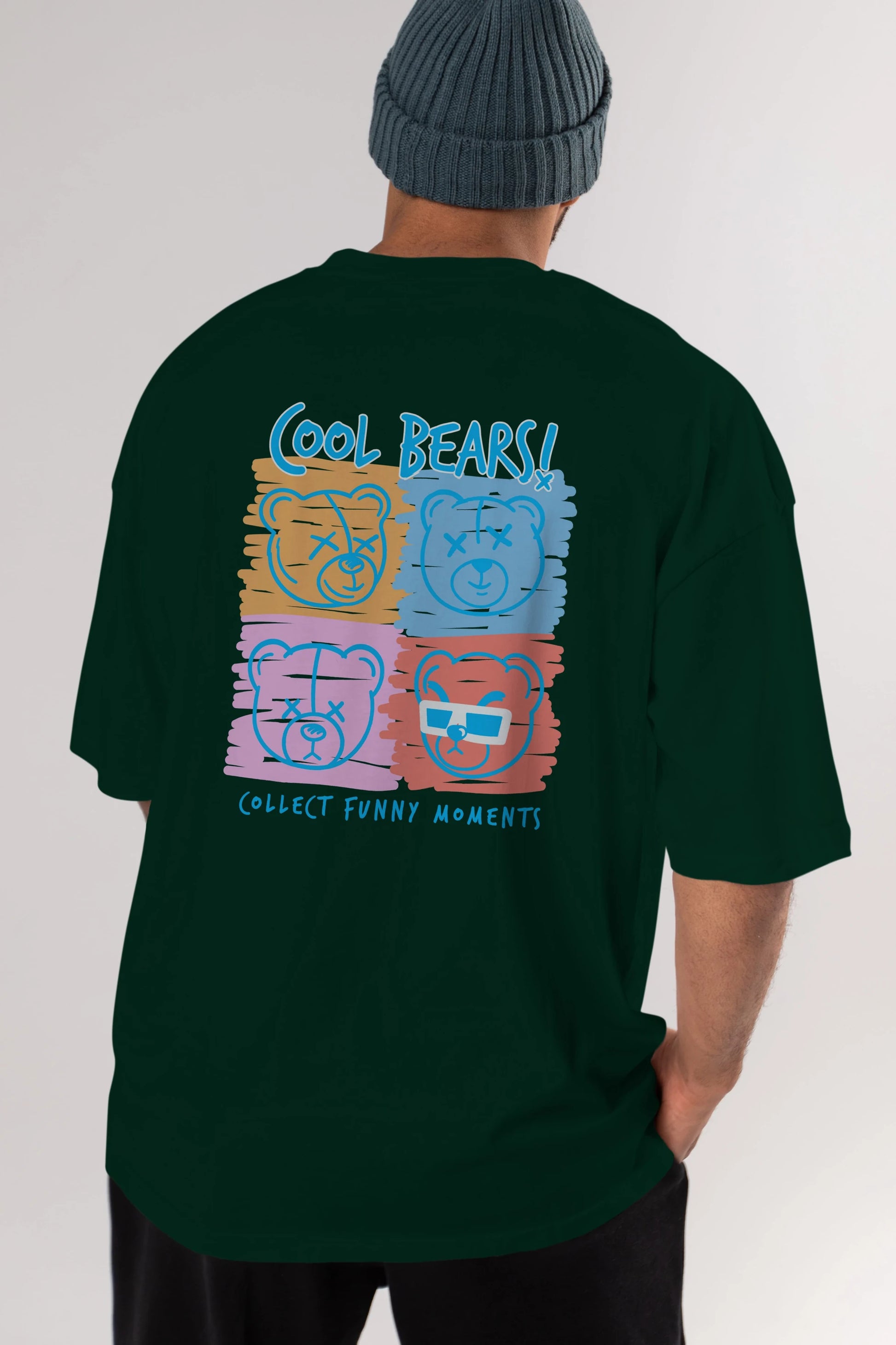 Cool Bears Arka Baskılı Oversize t-shirt Erkek Kadın Unisex