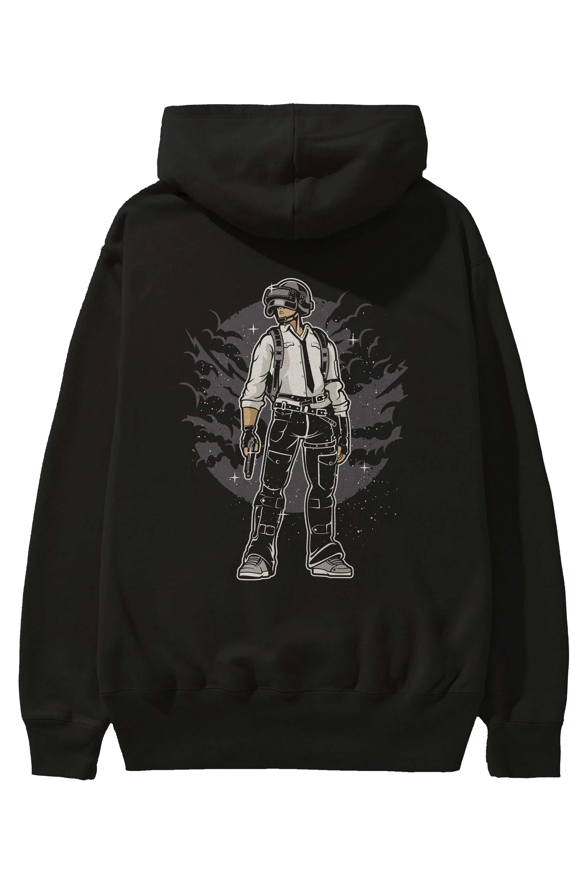 PUBG Arka Baskılı Hoodie Oversize Kapüşonlu Sweatshirt Erkek Kadın Unisex