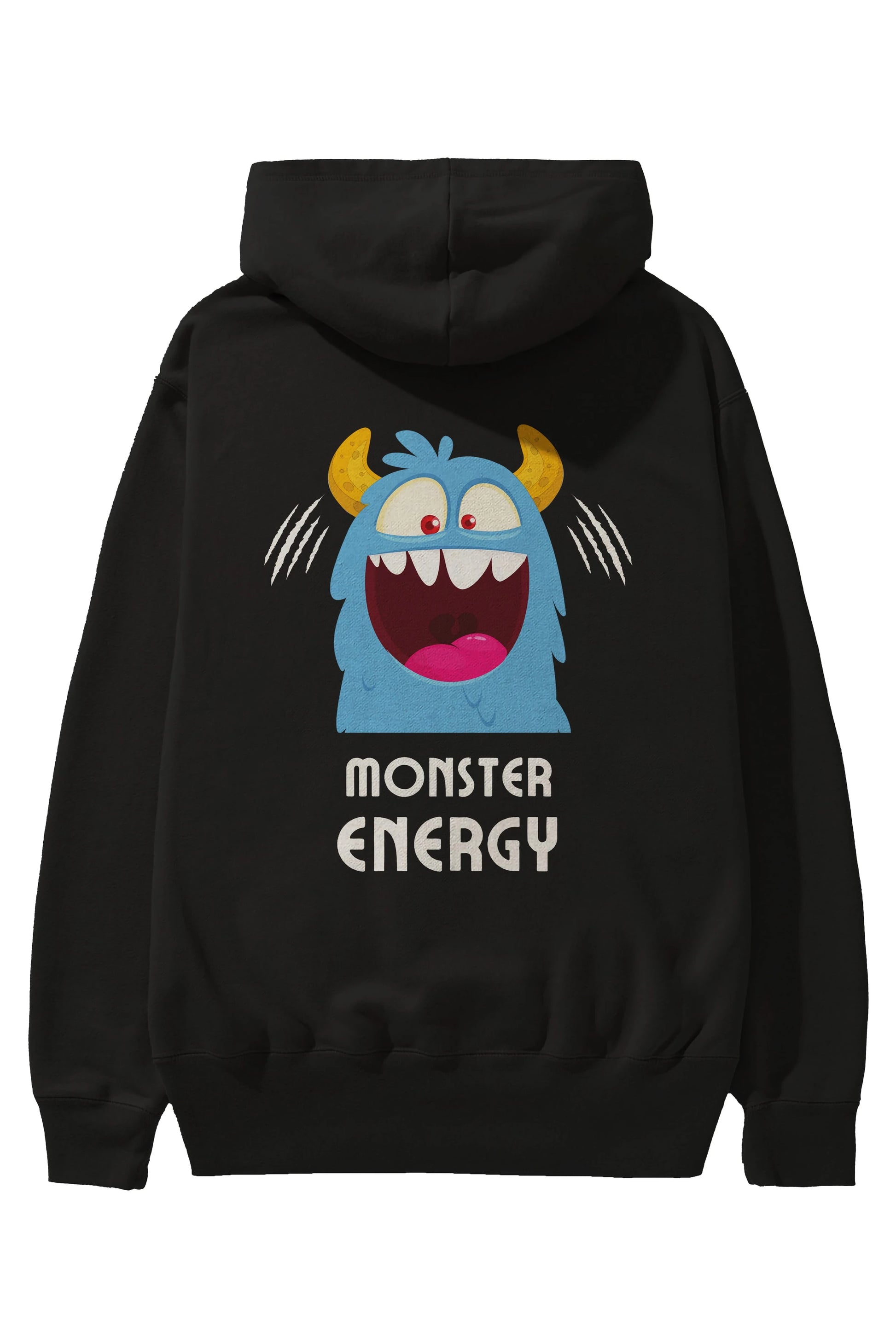Monster Energy Arka Baskılı Oversize Hoodie Kapüşonlu Sweatshirt Erkek Kadın Unisex