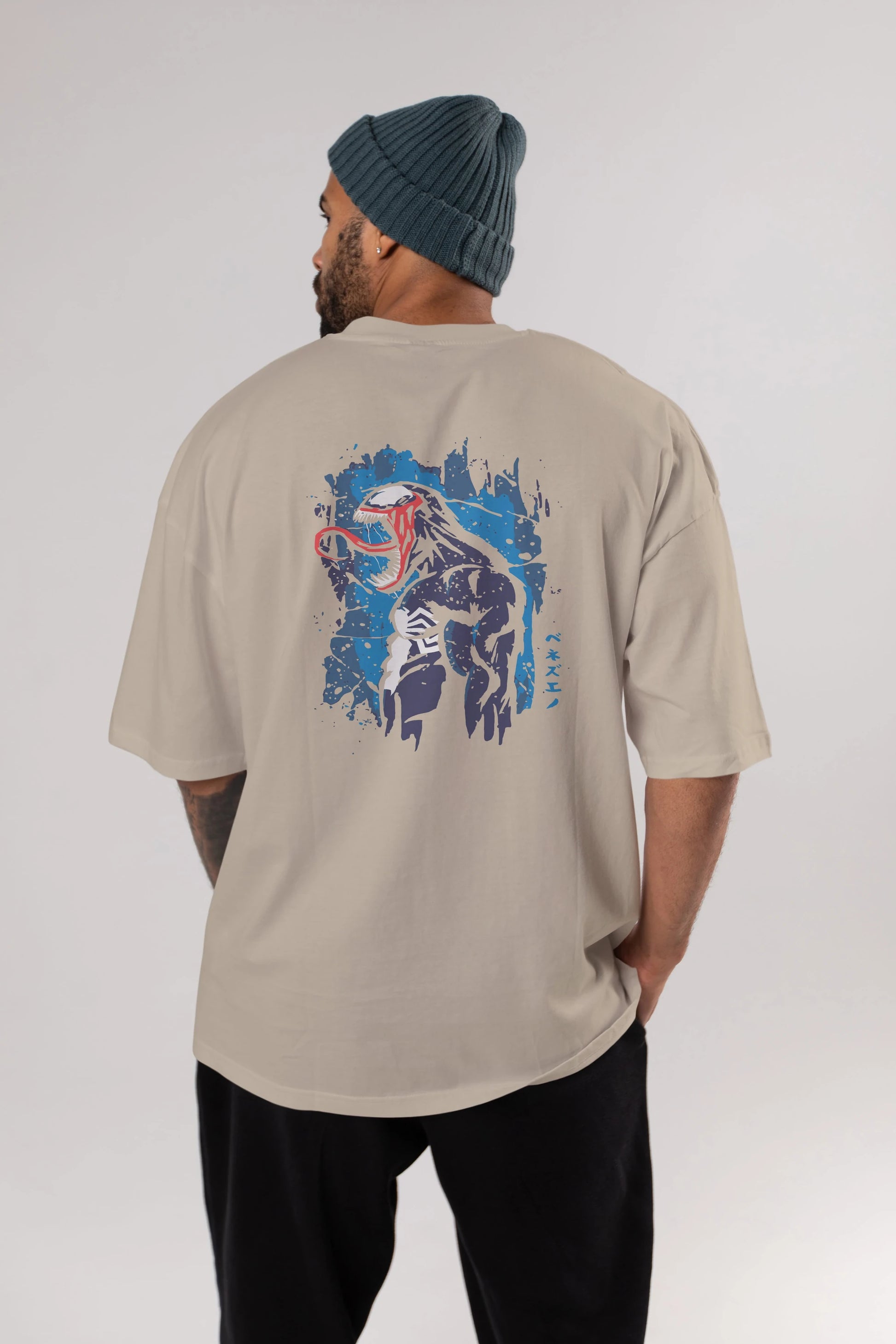 Venom (24) Arka Baskılı Oversize t-shirt Erkek Kadın Unisex %100 Pamuk Bisiklet Yaka tişort