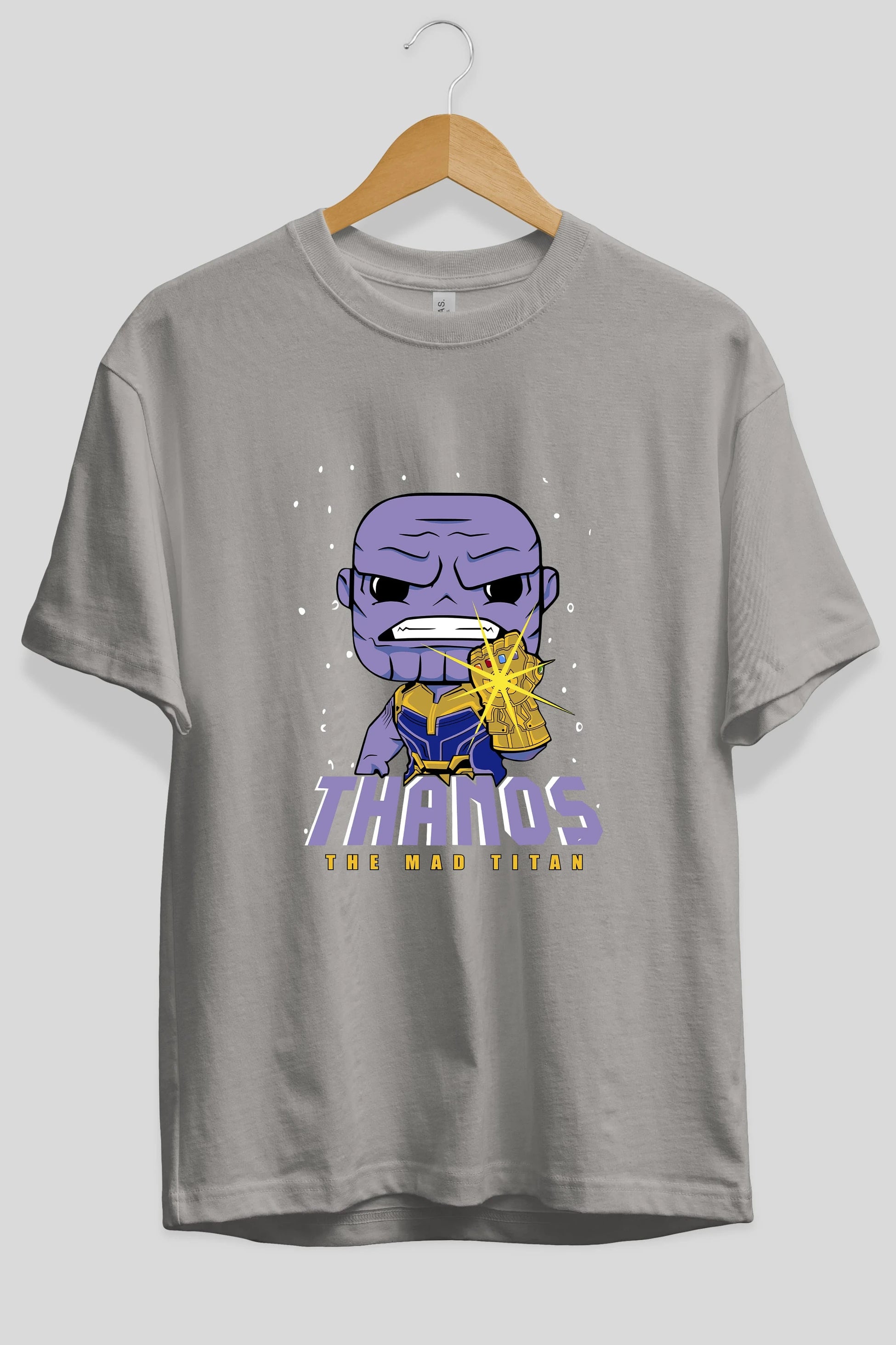 Thanos (1) Ön Baskılı Oversize t-shirt Erkek Kadın Unisex %100 Pamuk Bisiklet Yaka tişort