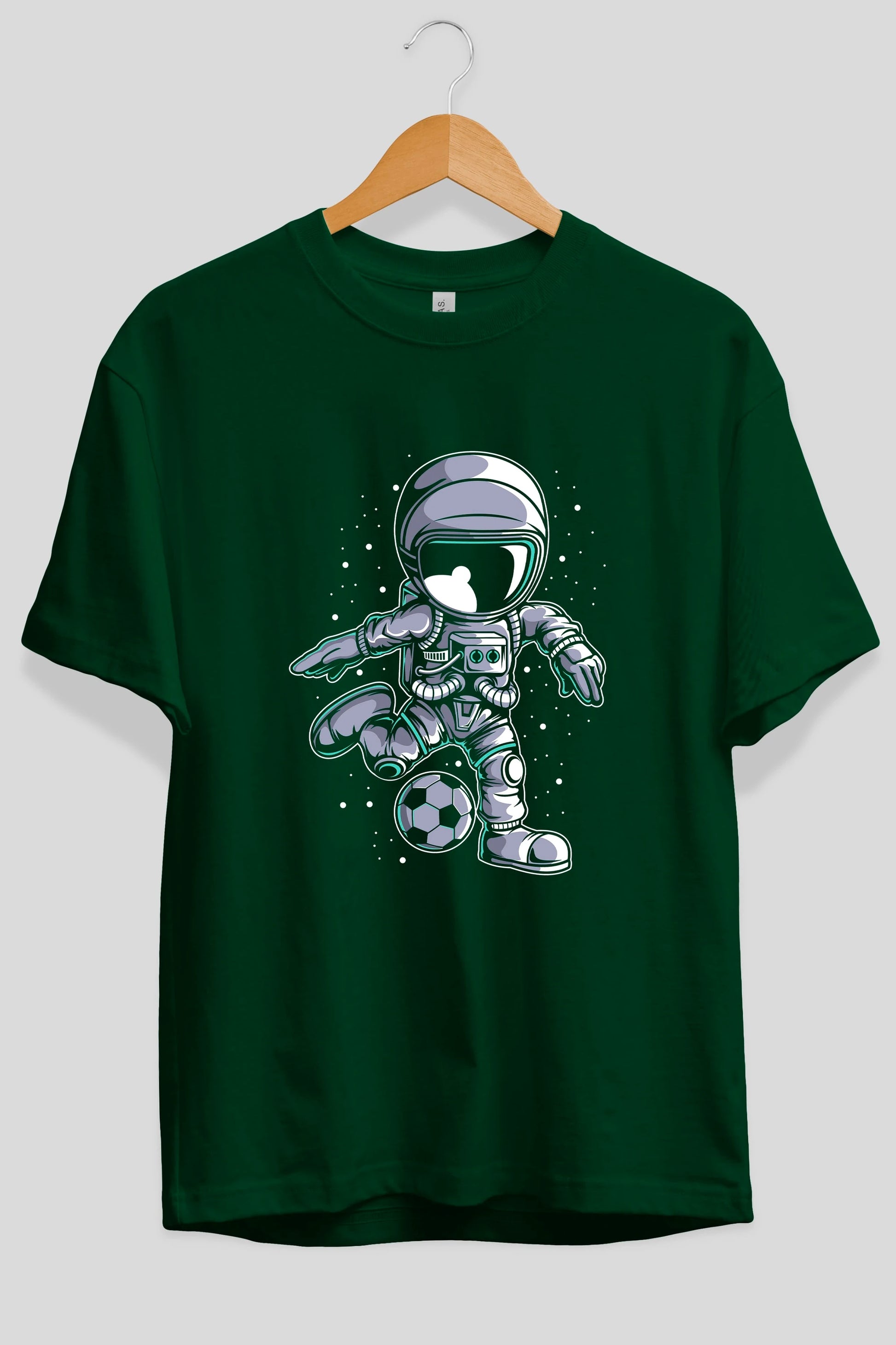 Astronaut Soccer (2) Ön Baskılı Oversize t-shirt Erkek Kadın Unisex