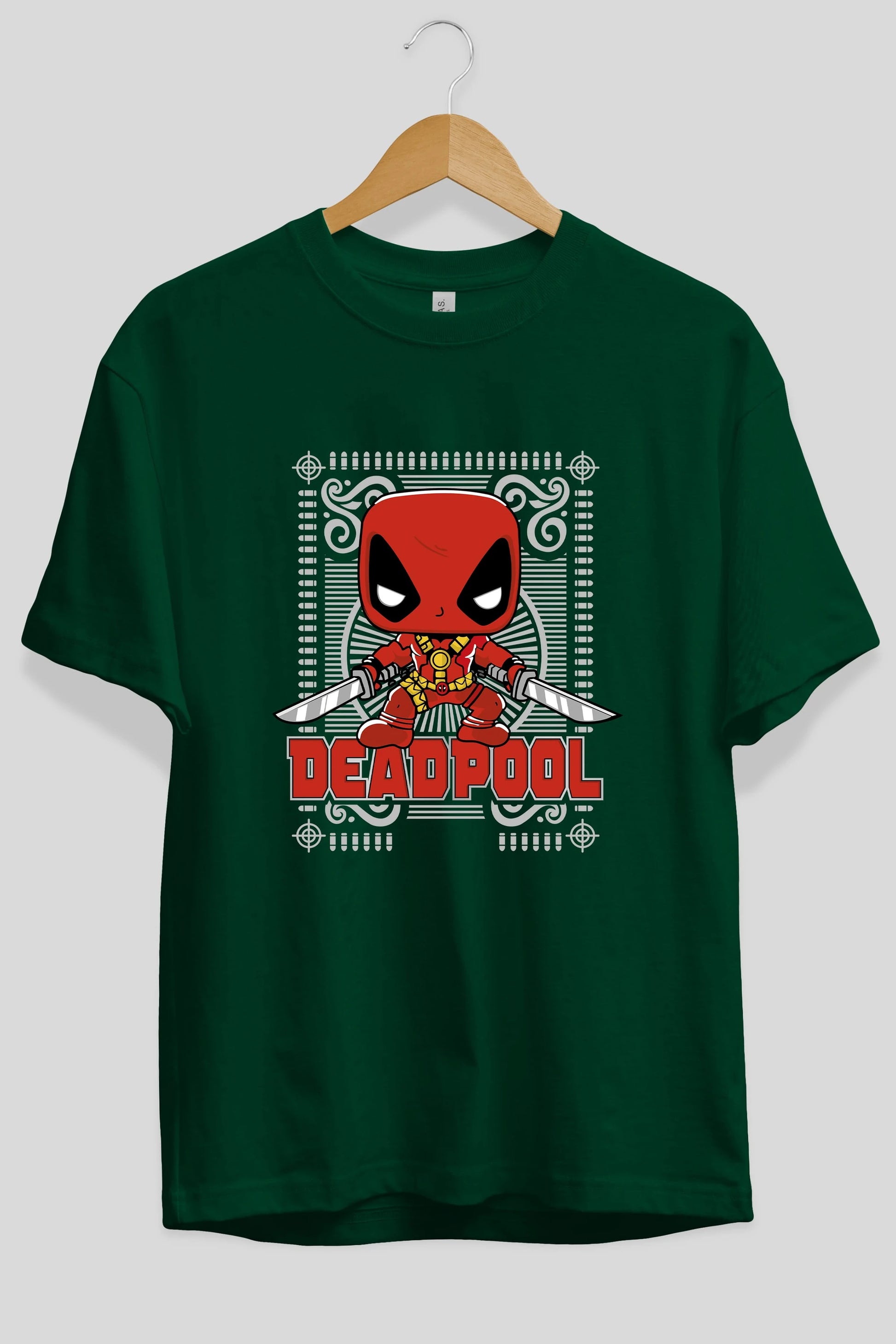 Deadpool (17) Ön Baskılı Oversize t-shirt Erkek Kadın Unisex %100 Pamuk Bisiklet Yaka tişort