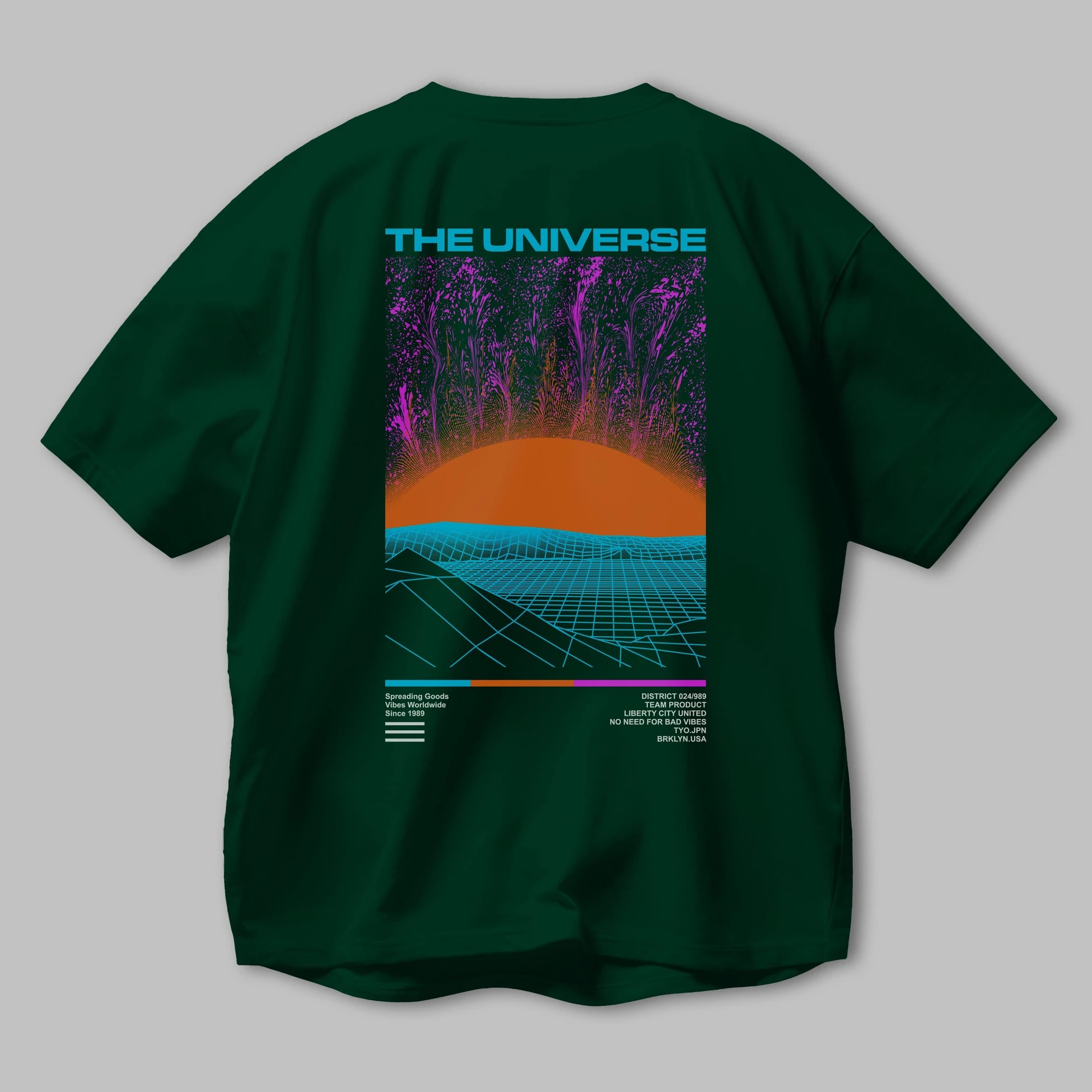 The Universe Arka Baskılı Oversize t-shirt Erkek Kadın Unisex
