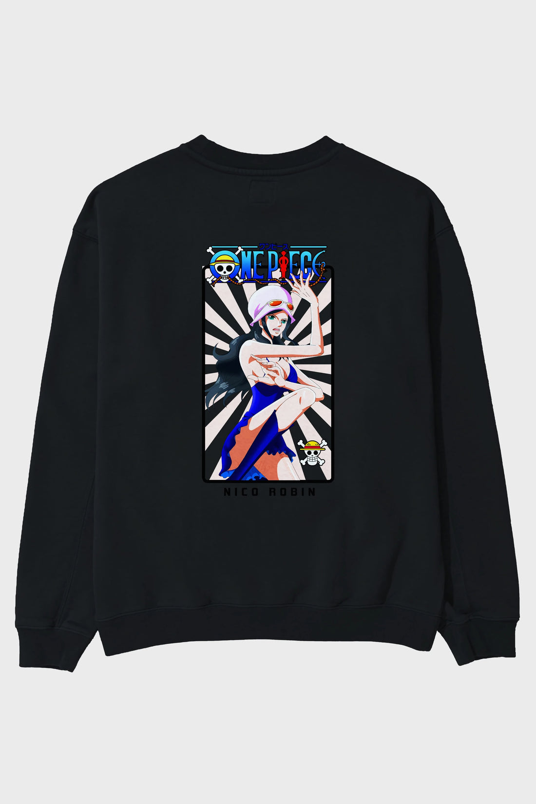 Nico Robin Arka Baskılı Anime Oversize Sweatshirt Erkek Kadın Unisex
