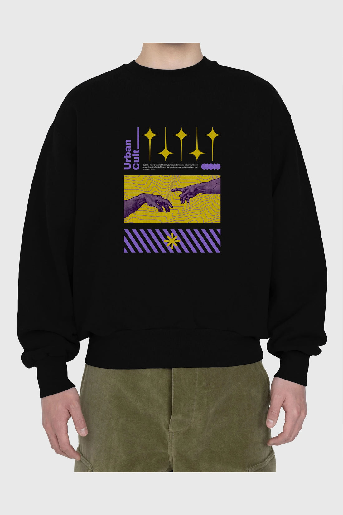 Urban Cult Ön Baskılı Oversize Sweatshirt Erkek Kadın Unisex