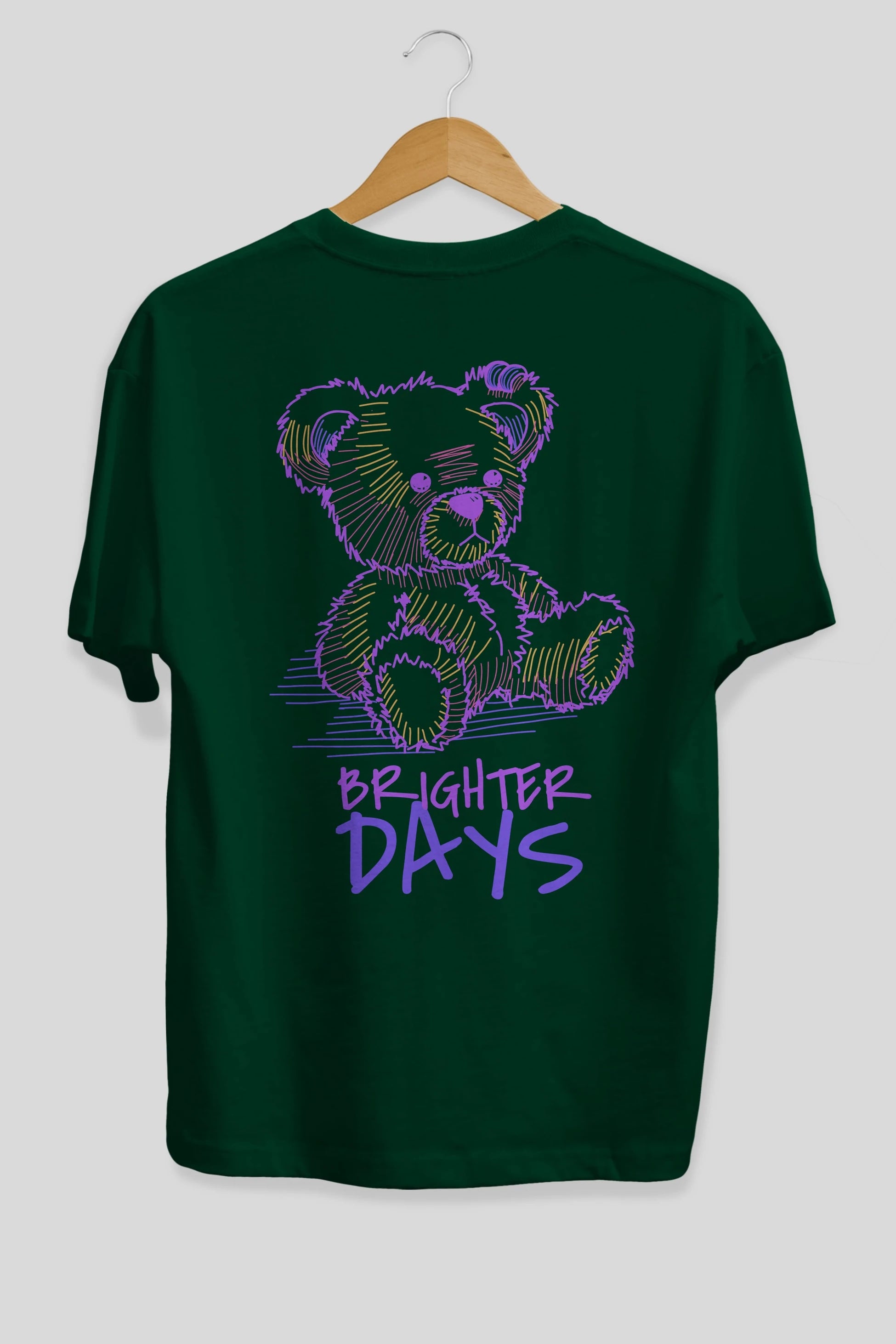 Brighter Days Arka Baskılı Oversize t-shirt Erkek Kadın Unisex
