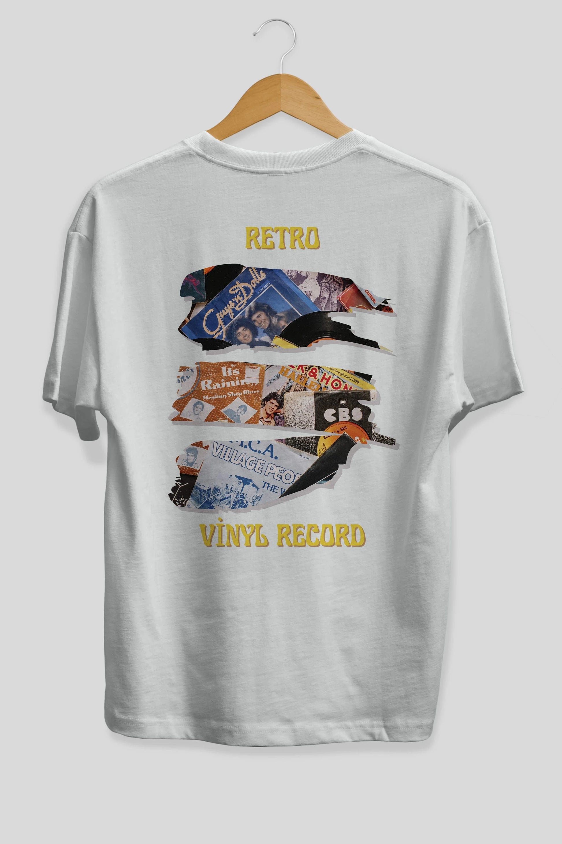 Retro Design Arka Baskılı Oversize t-shirt Erkek Kadın Unisex