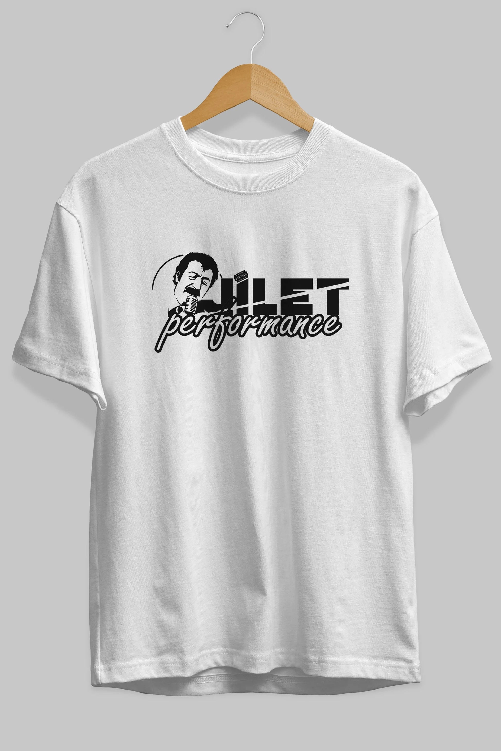 Jilet Performance Ön Baskılı Oversize t-shirt %100 pamuk Erkek Kadın Unisex