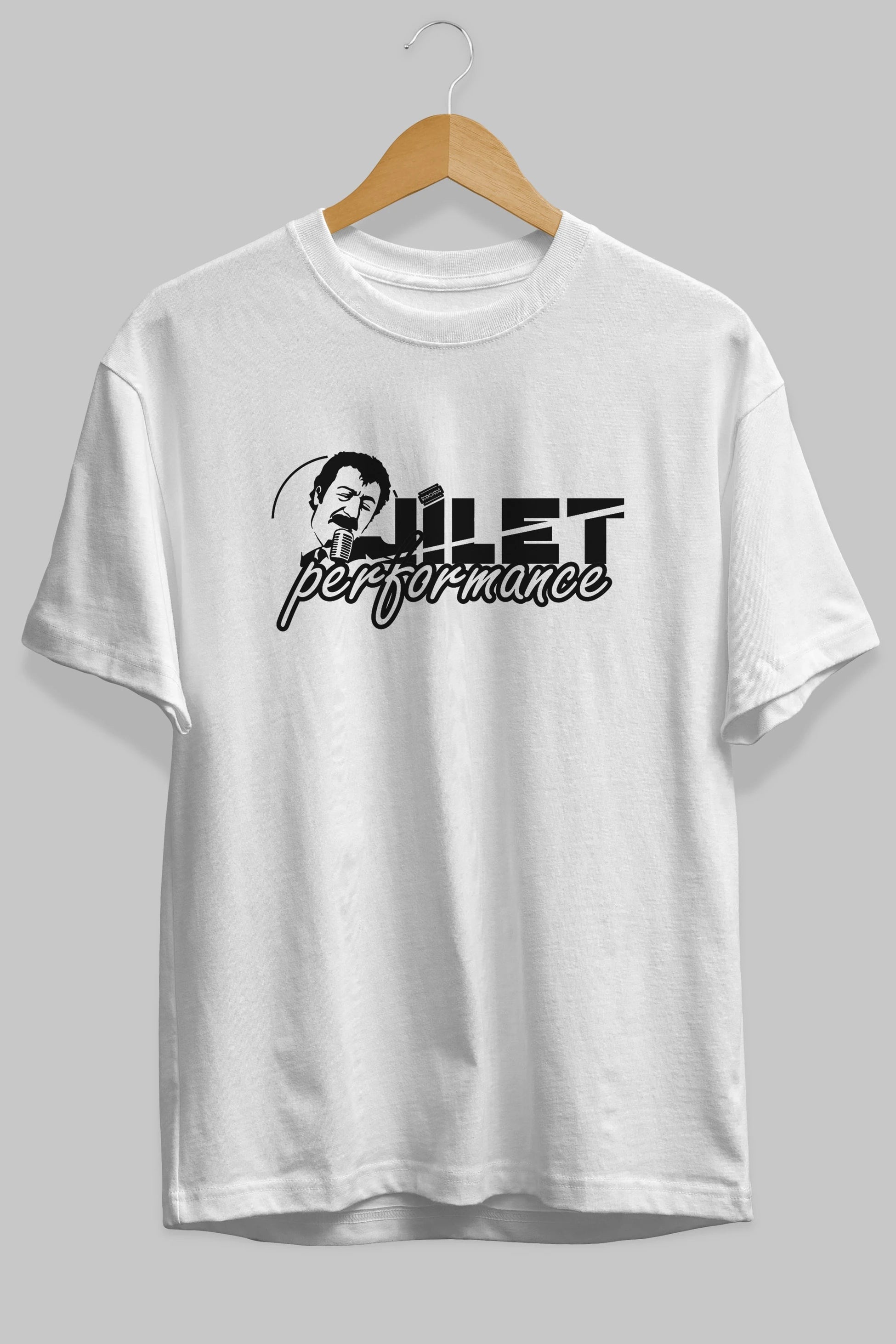 Jilet Performance Ön Baskılı Oversize t-shirt %100 pamuk Erkek Kadın Unisex