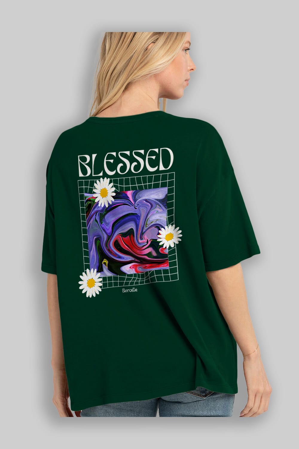 Blessed Arka Baskılı Oversize t-shirt Erkek Kadın Unisex