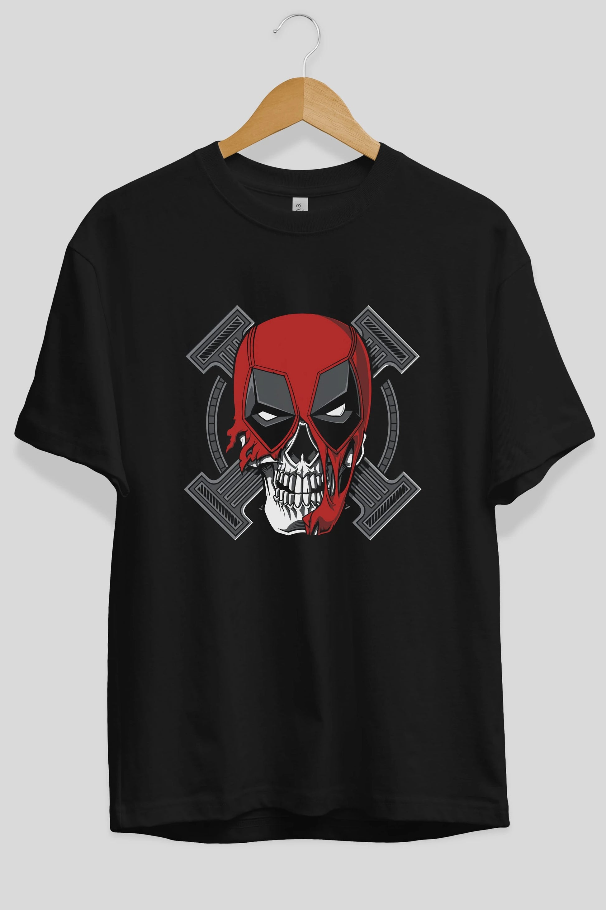 Deadpool (7) Ön Baskılı Oversize t-shirt Erkek Kadın Unisex %100 Pamuk Bisiklet Yaka tişort