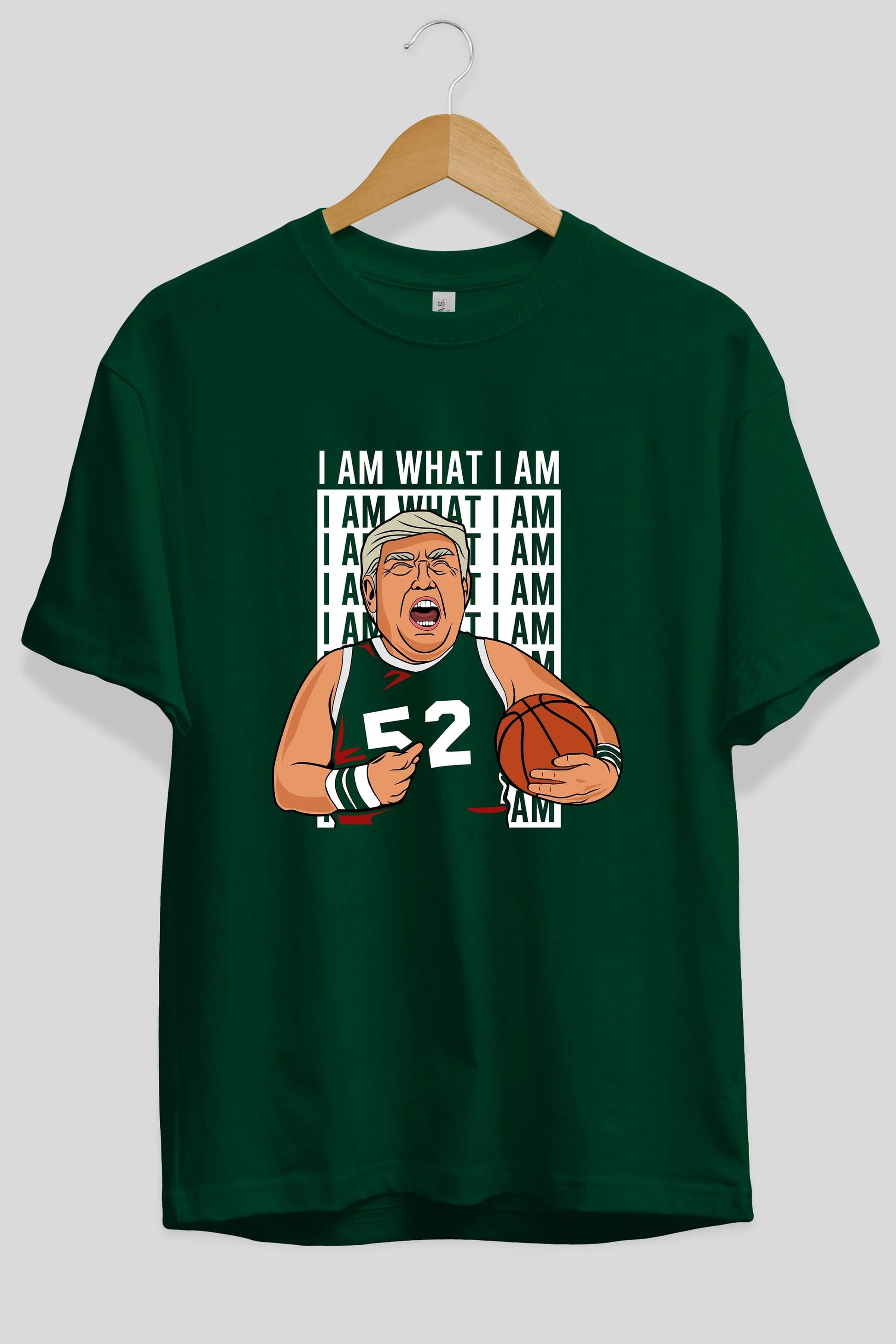 Trump Basketball Ön Baskılı Oversize t-shirt Erkek Kadın Unisex %100 Pamuk tişort