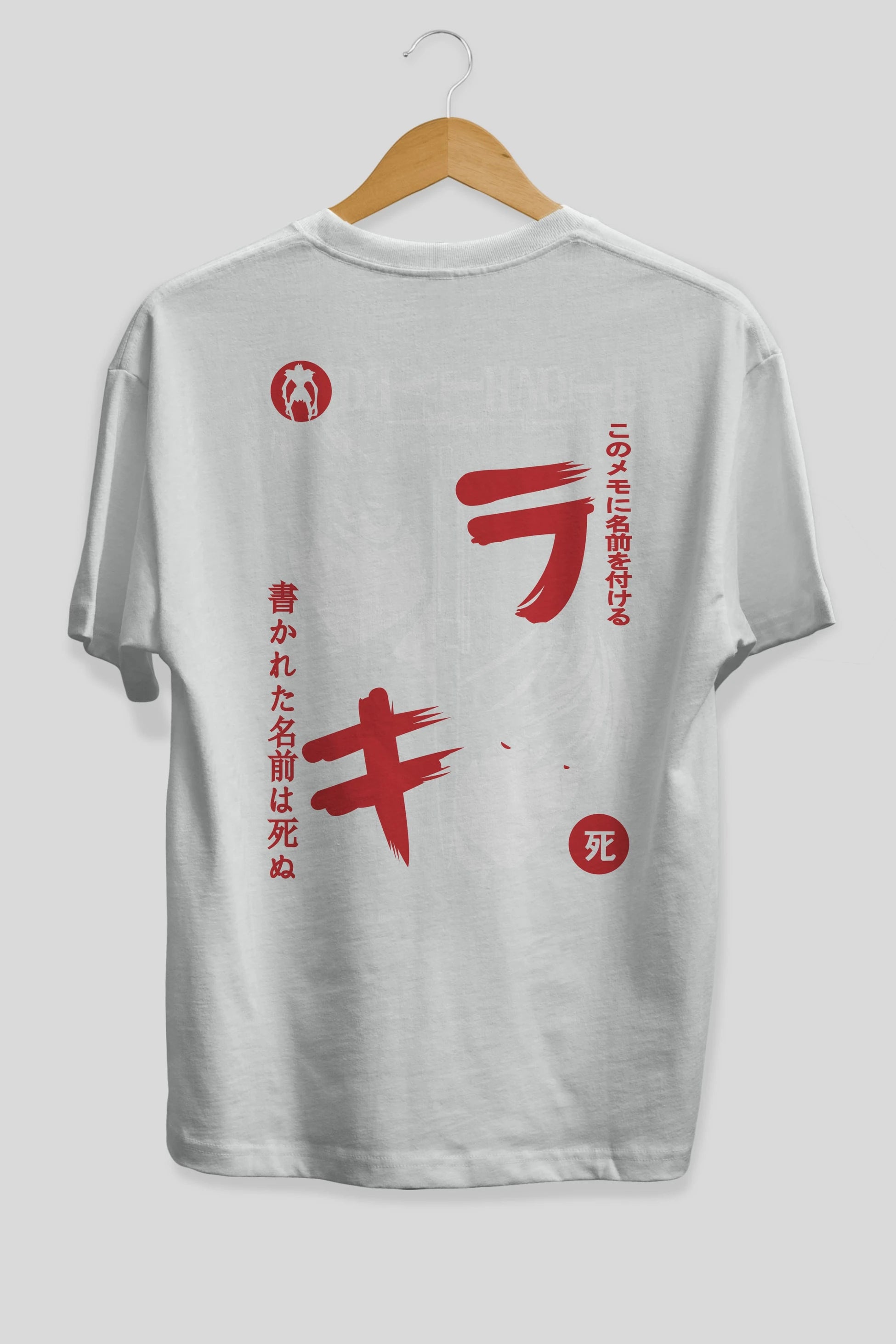 DEATHNOTE L vs KIRA Anime Arka Baskılı Oversize t-shirt Erkek Kadın Unisex
