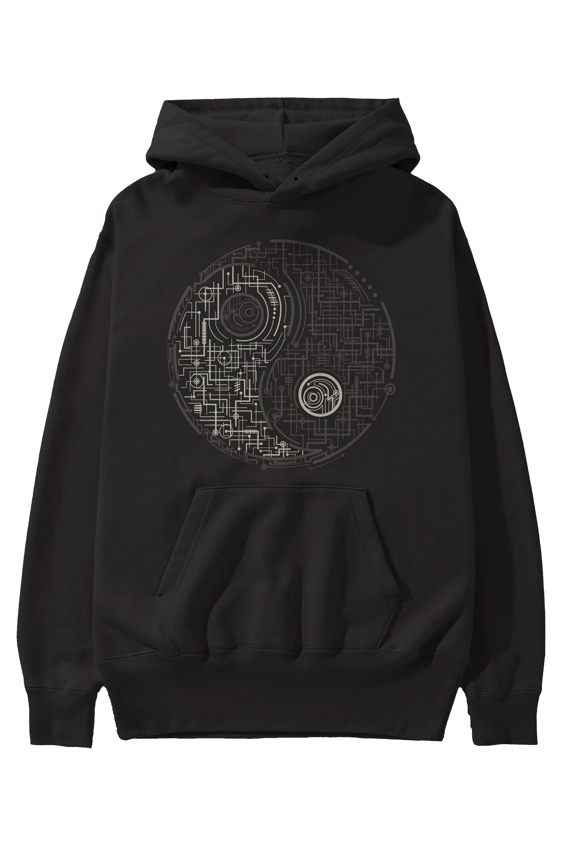 Electric Balance Ön Baskılı Hoodie Oversize Kapüşonlu Sweatshirt Erkek Kadın Unisex