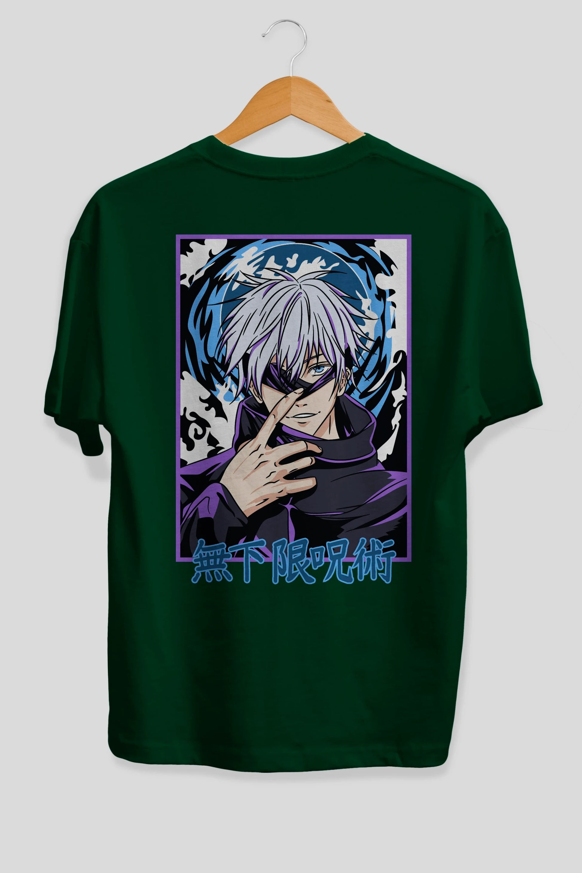 SATORU GOJO 3 Anime Arka Baskılı Oversize t-shirt Erkek Kadın Unisex