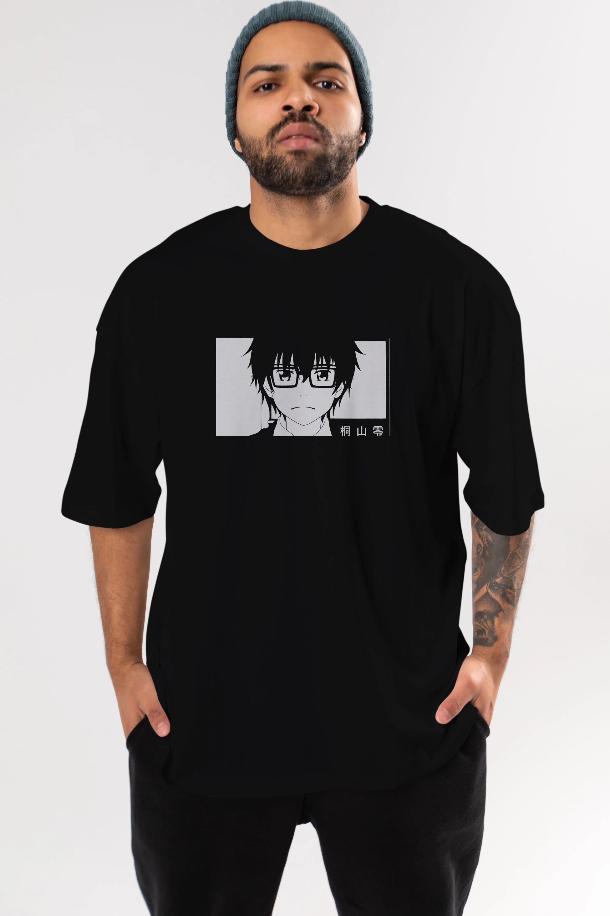 Rei Kiriyama 3 Anime Ön Baskılı Oversize t-shirt %100 pamuk Erkek Kadın Unisex