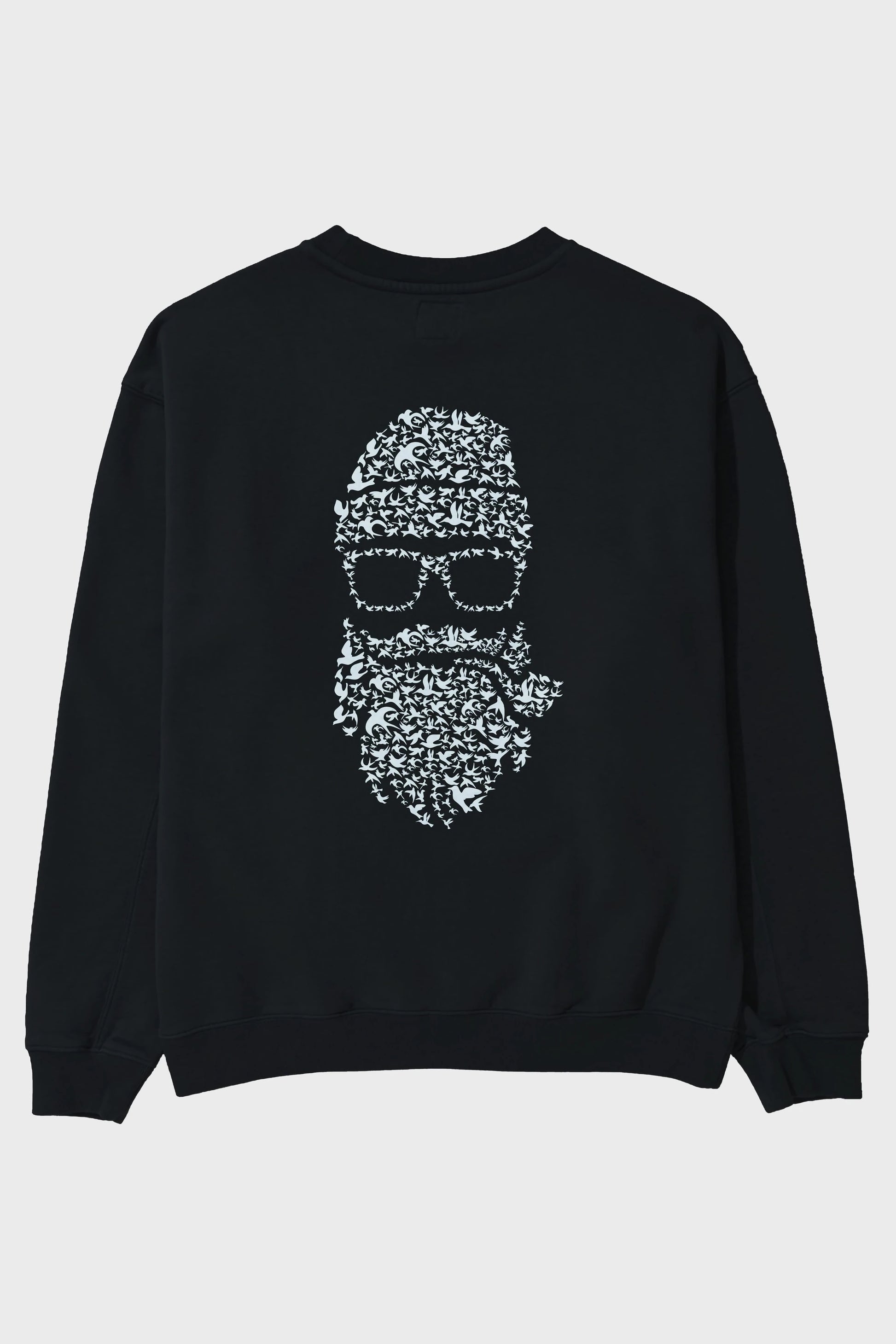 Birds Beard Arka Baskılı Oversize Sweatshirt Erkek Kadın Unisex
