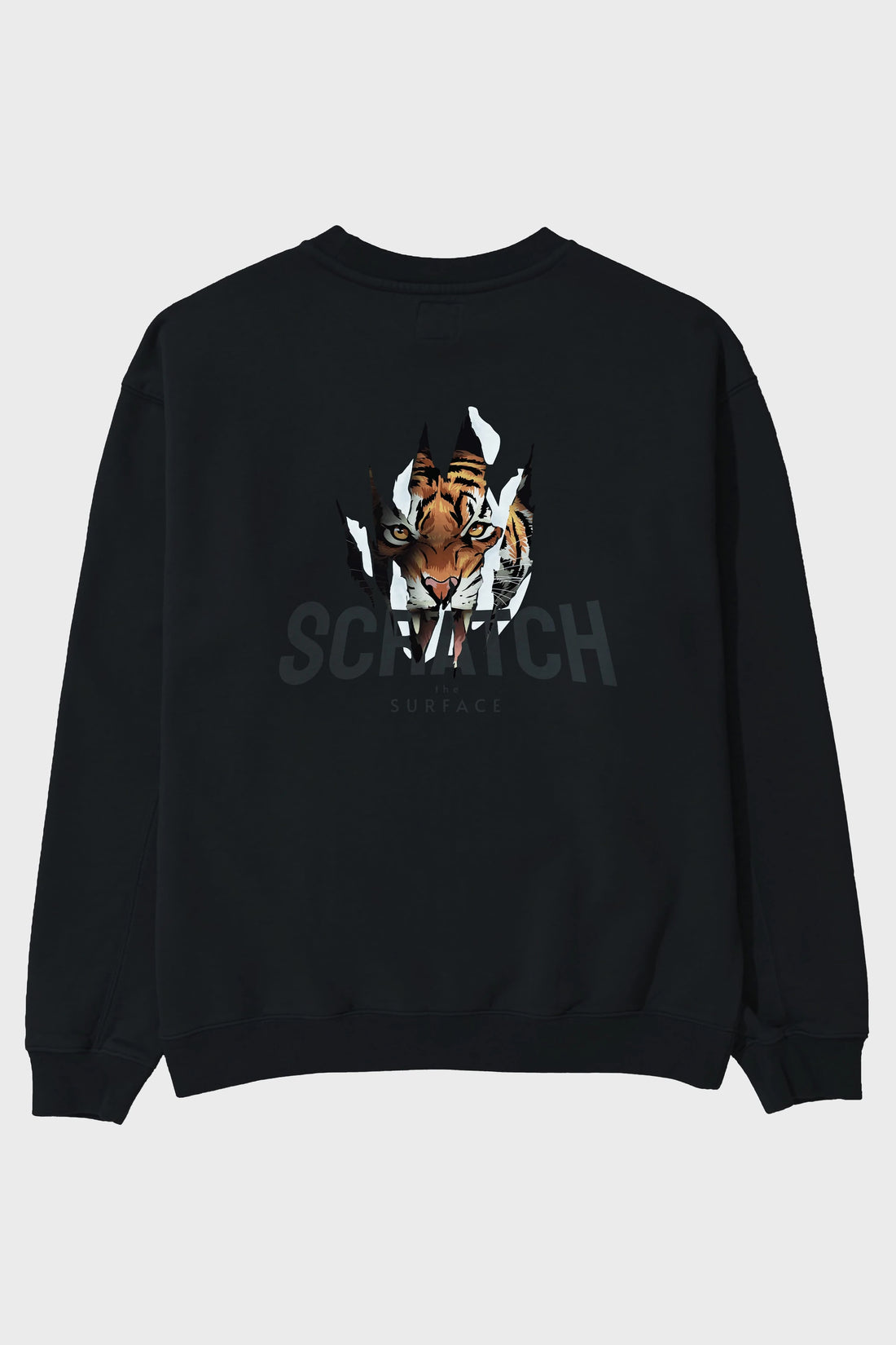 Teddy Bear Scratch Arka Baskılı Oversize Sweatshirt Erkek Kadın Unisex