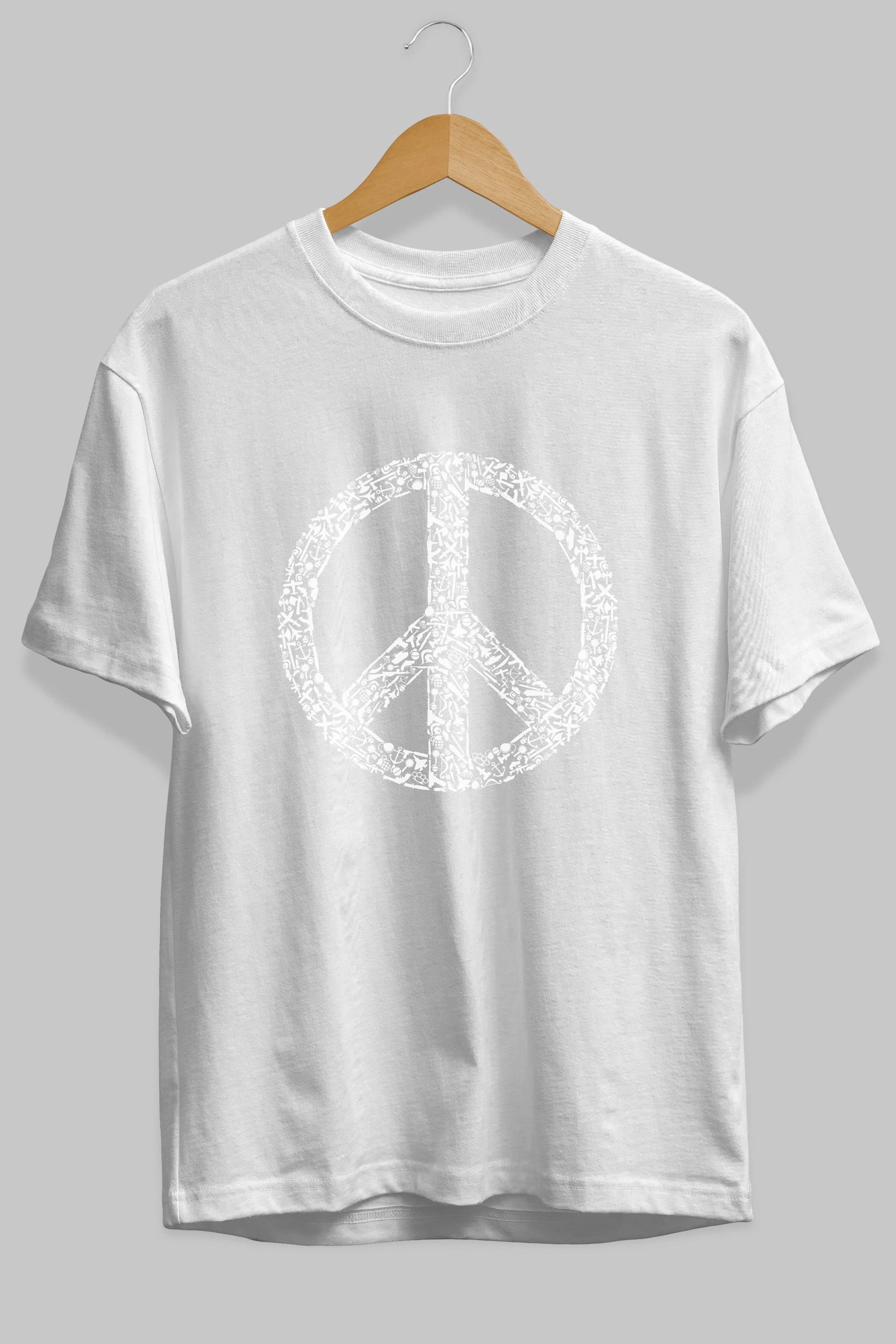 War Peace Ön Baskılı Oversize t-shirt %100 pamuk Erkek Kadın Unisex