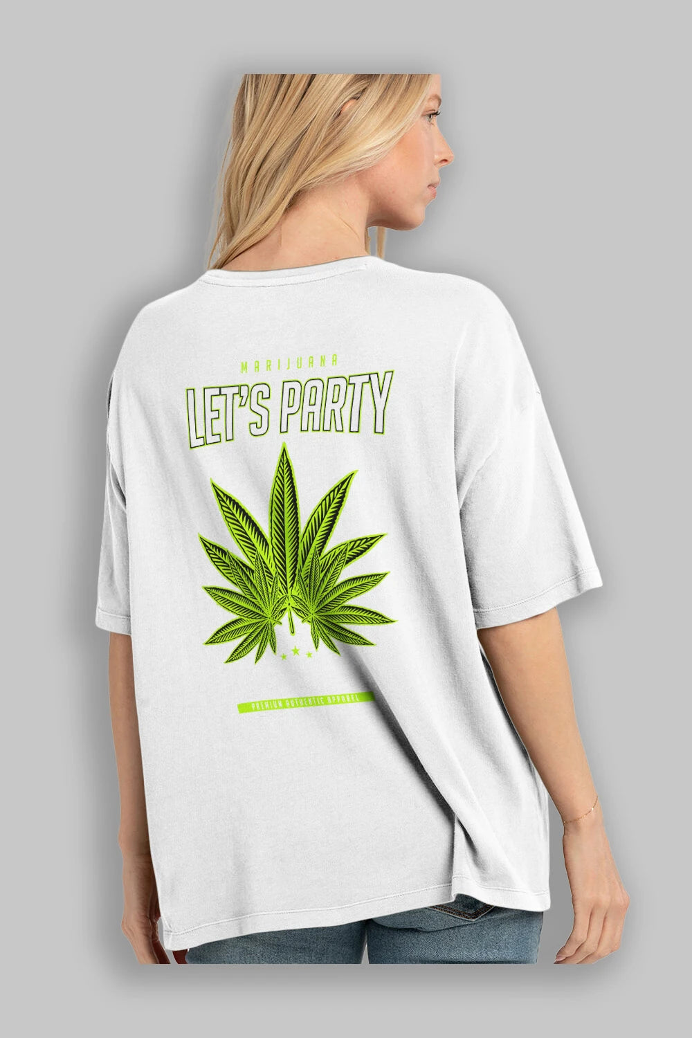 Lets Party Arka Baskılı Oversize t-shirt Erkek Kadın Unisex