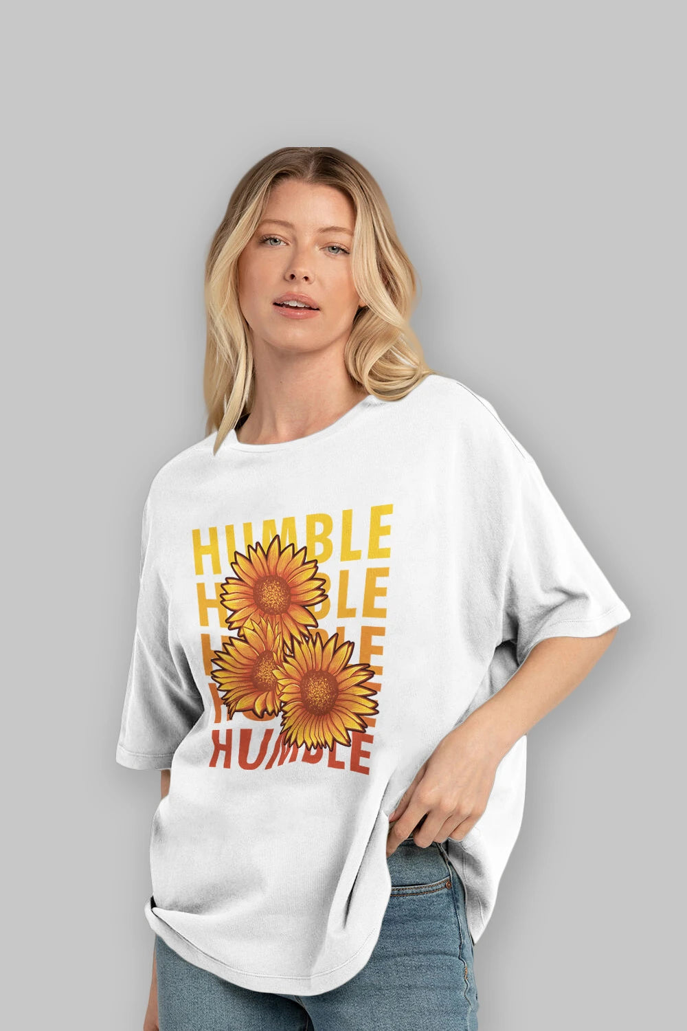 Humble 2 Ön Baskılı Oversize t-shirt Erkek Kadın Unisex