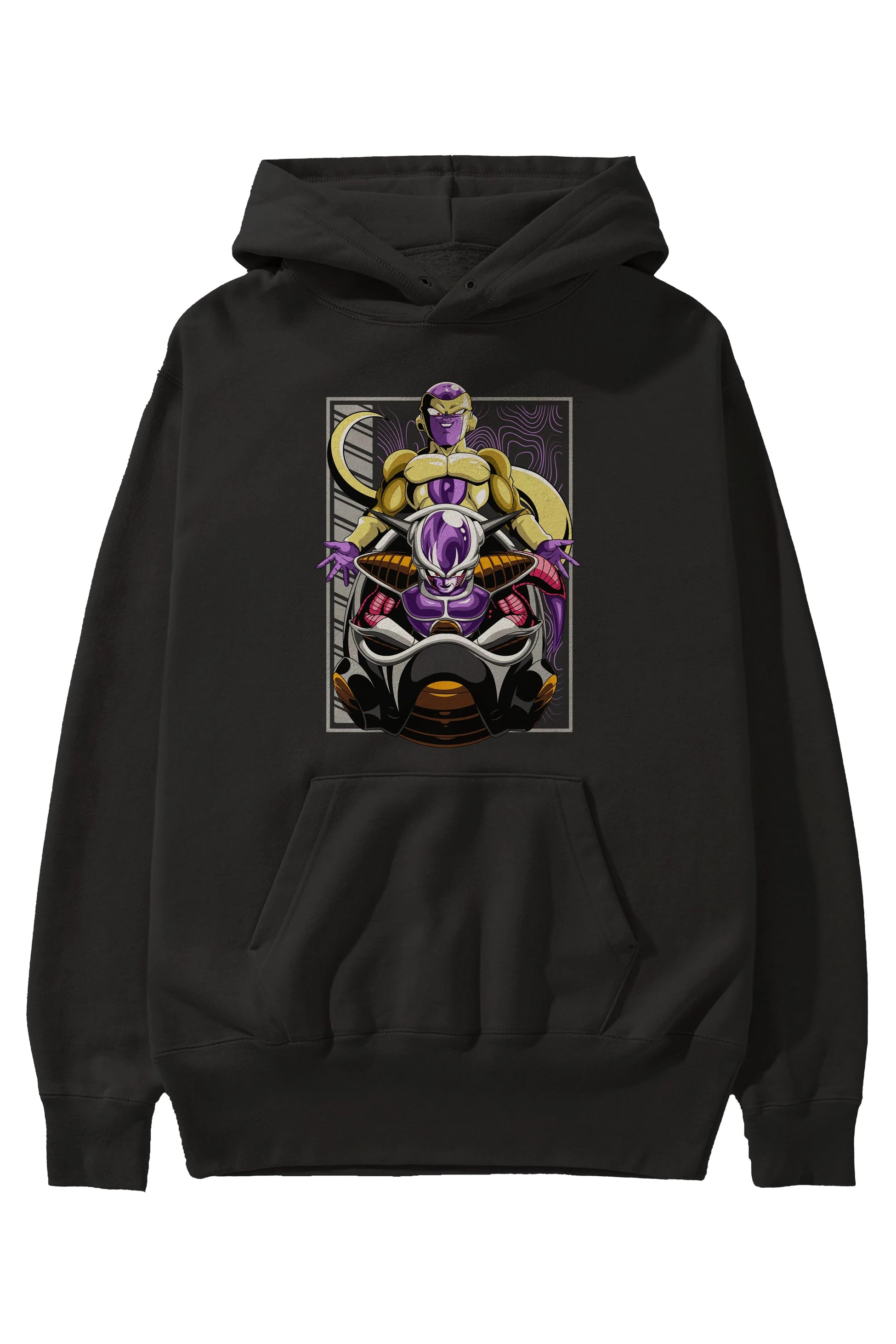 DragonBall Freezer Anime Ön Baskılı Hoodie Oversize Kapüşonlu Sweatshirt Erkek Kadın Unisex