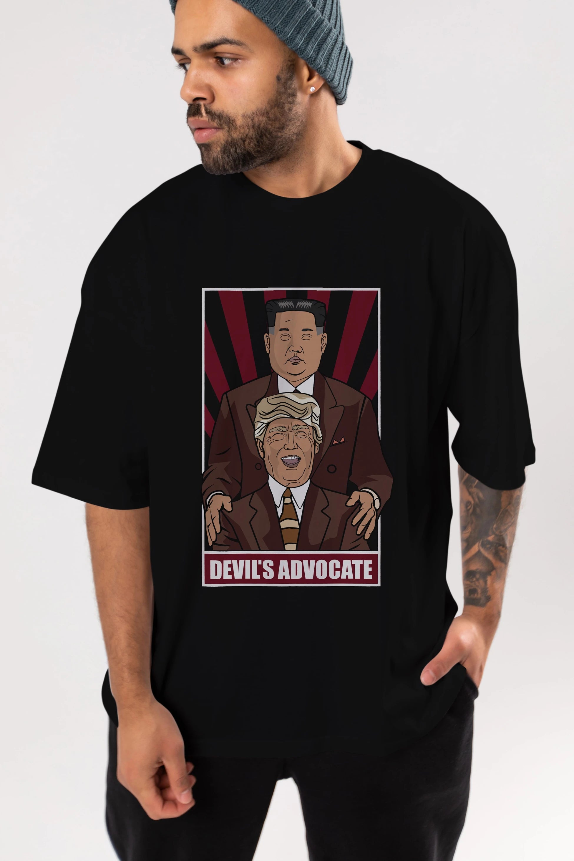 Devil_s Advocate Ön Baskılı Oversize t-shirt Erkek Kadın Unisex %100 Pamuk tişort