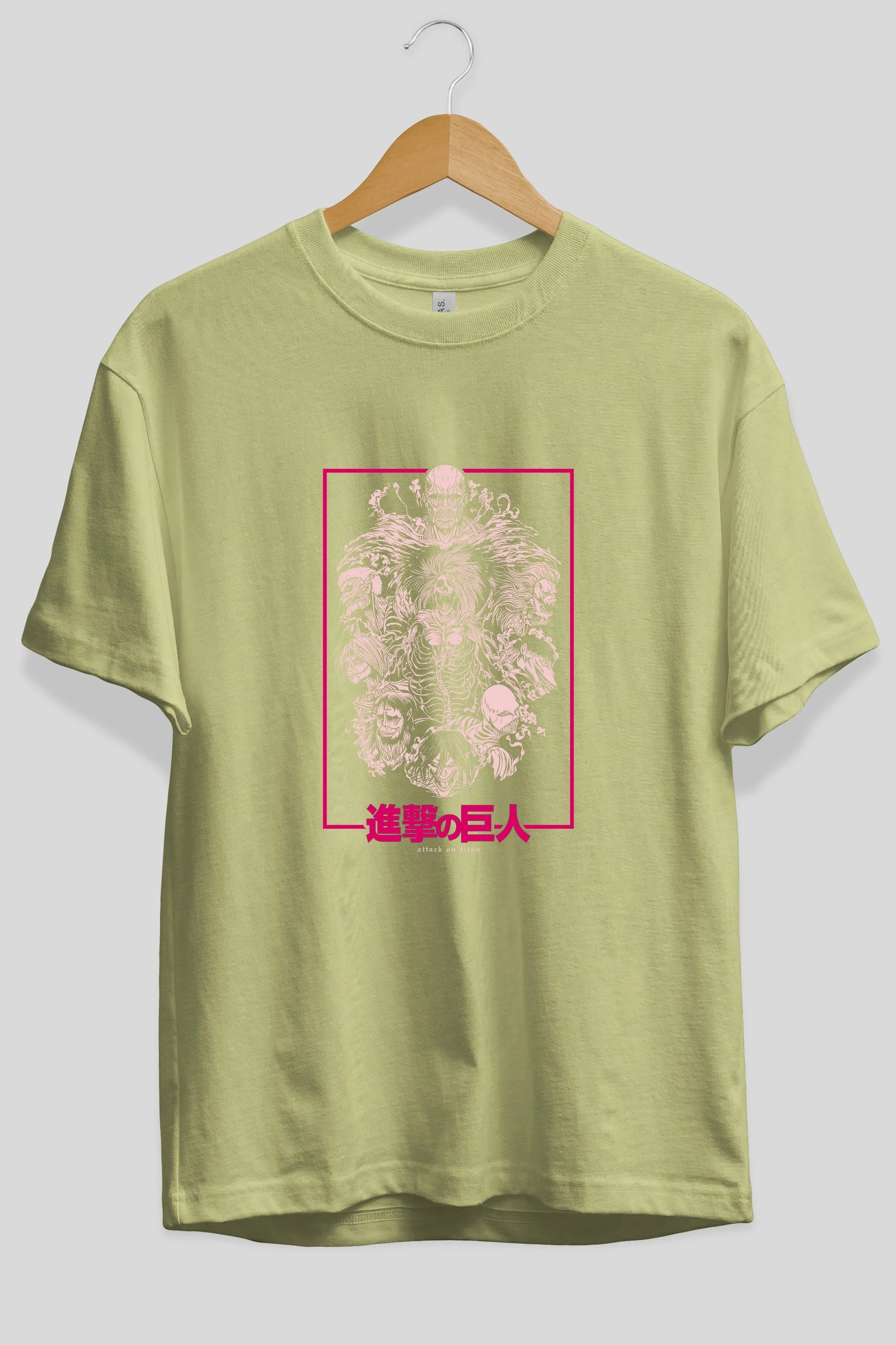 ATTACK ON TITANS Anime Ön Baskılı Oversize t-shirt %100 pamuk Erkek Kadın Unisex