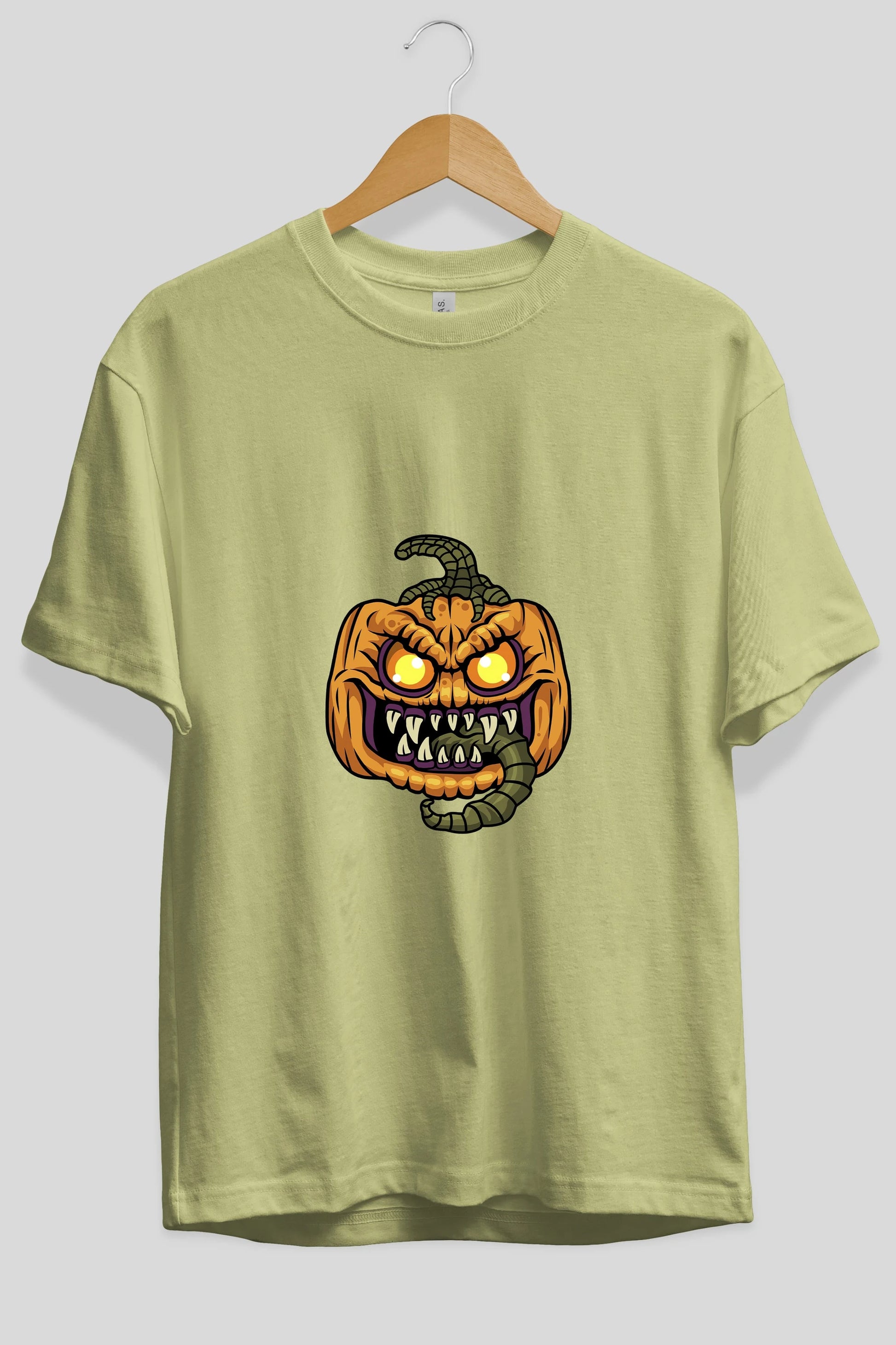Halloween Ön Baskılı Oversize t-shirt Erkek Kadın Unisex %100 Pamuk tişort