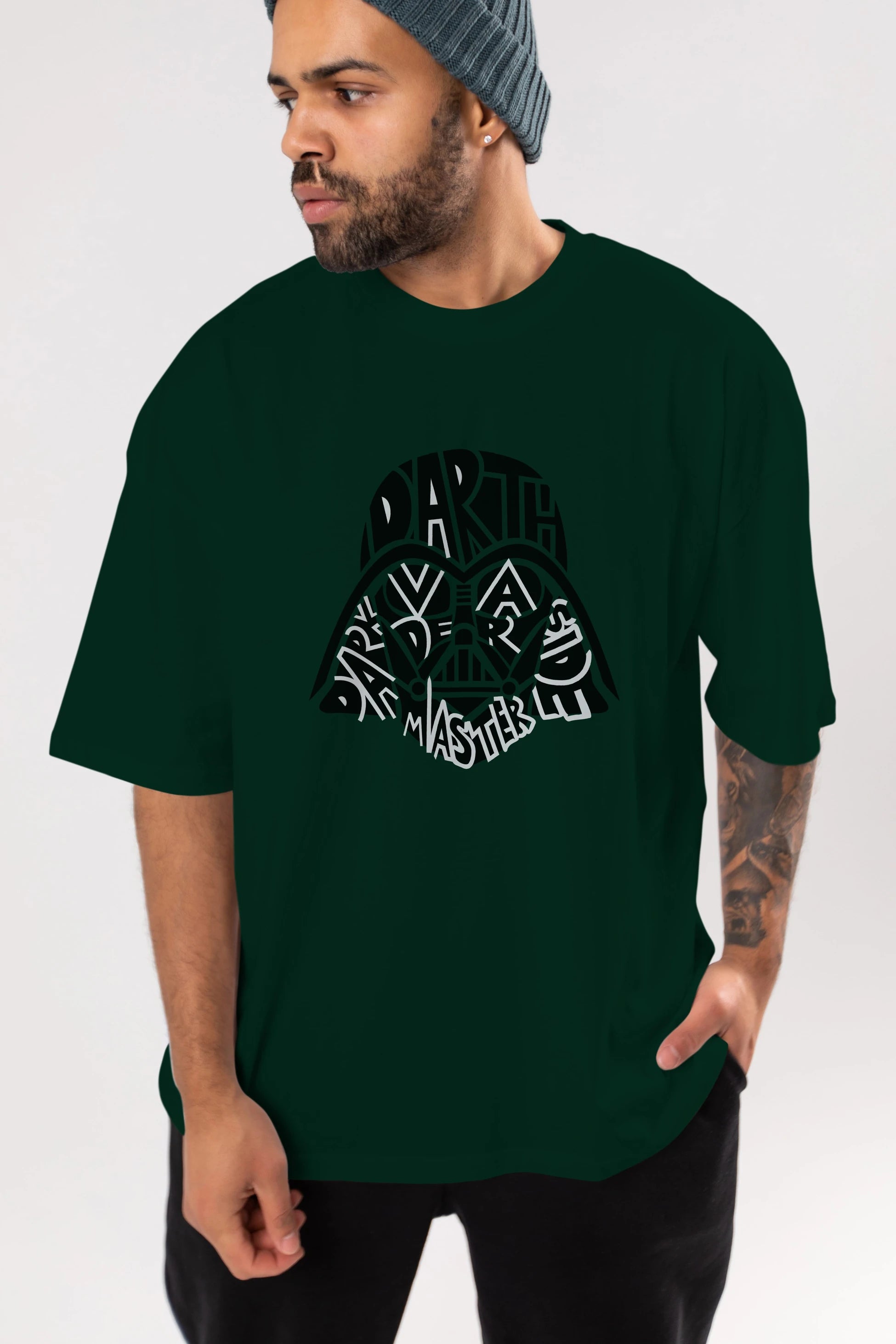 Darth Vader Ön Baskılı Oversize t-shirt %100 pamuk Erkek Kadın Unisex