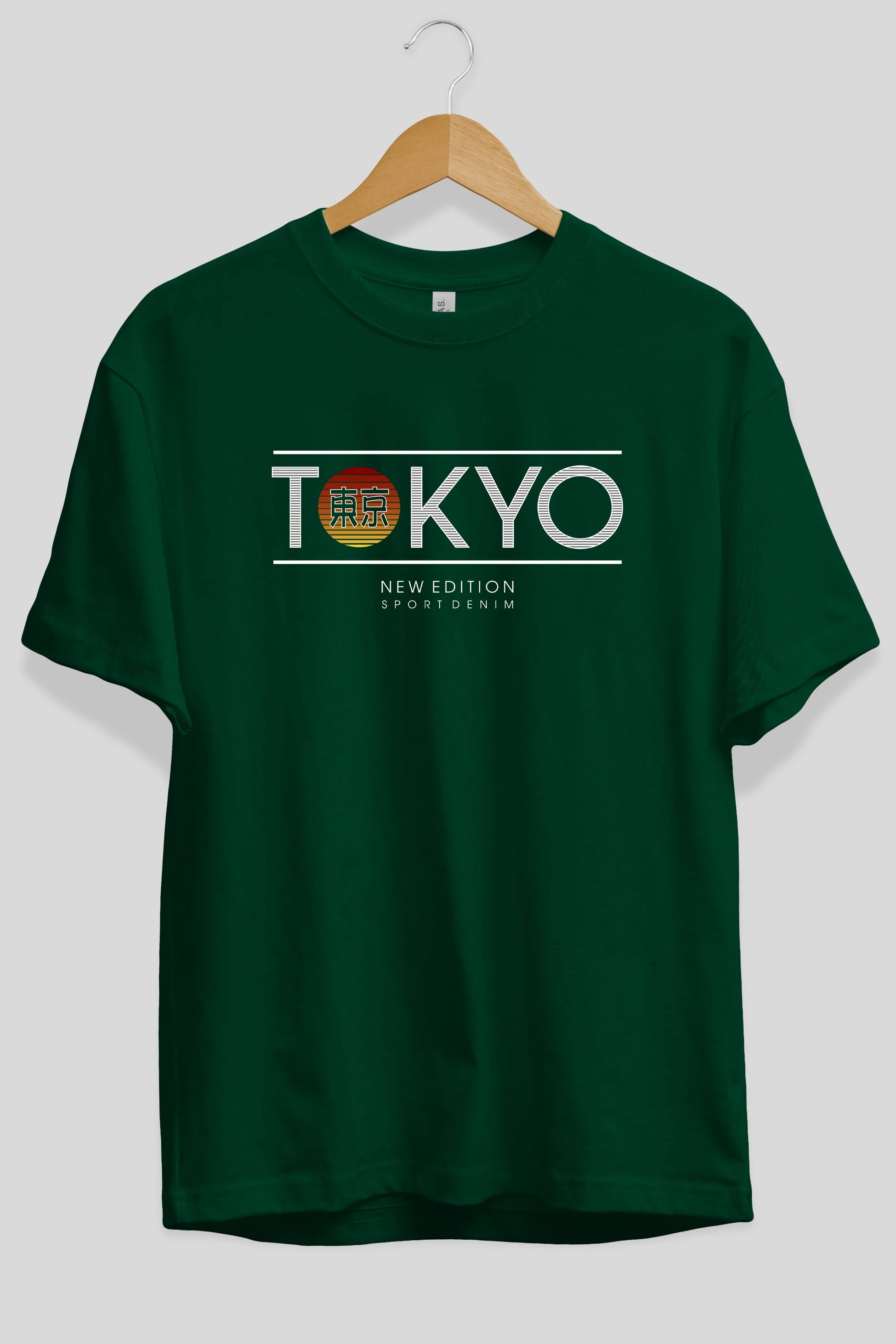 Tokyo Sport Ön Baskılı Oversize t-shirt Erkek Kadın Unisex