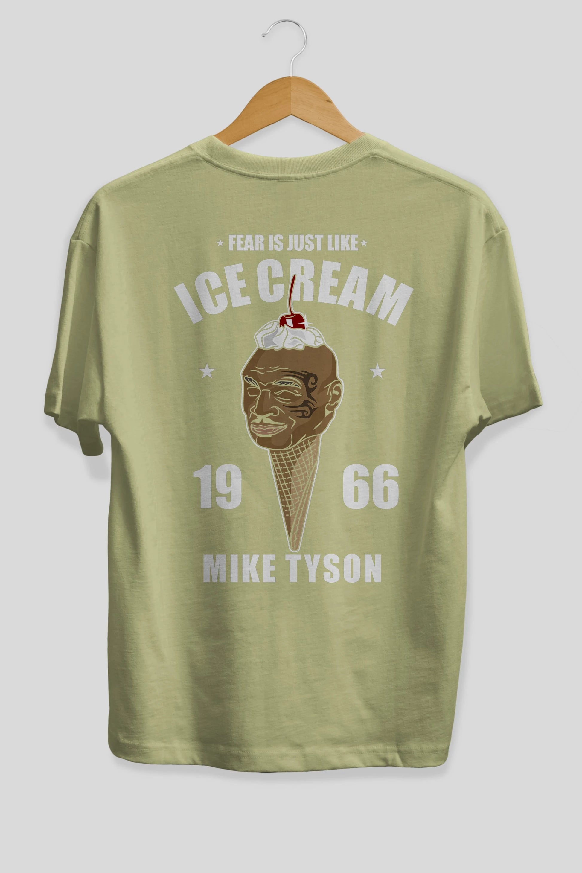 Tyson Ice Cream Arka Baskılı Oversize t-shirt Erkek Kadın Unisex %100 Pamuk tişort