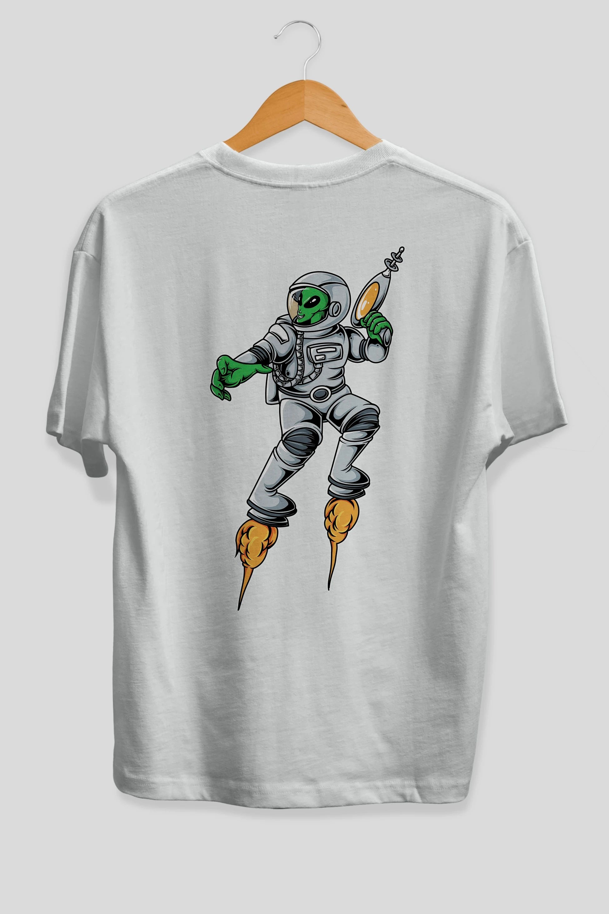 Alien Wars Tshirt Arka Baskılı Oversize t-shirt Erkek Kadın Unisex