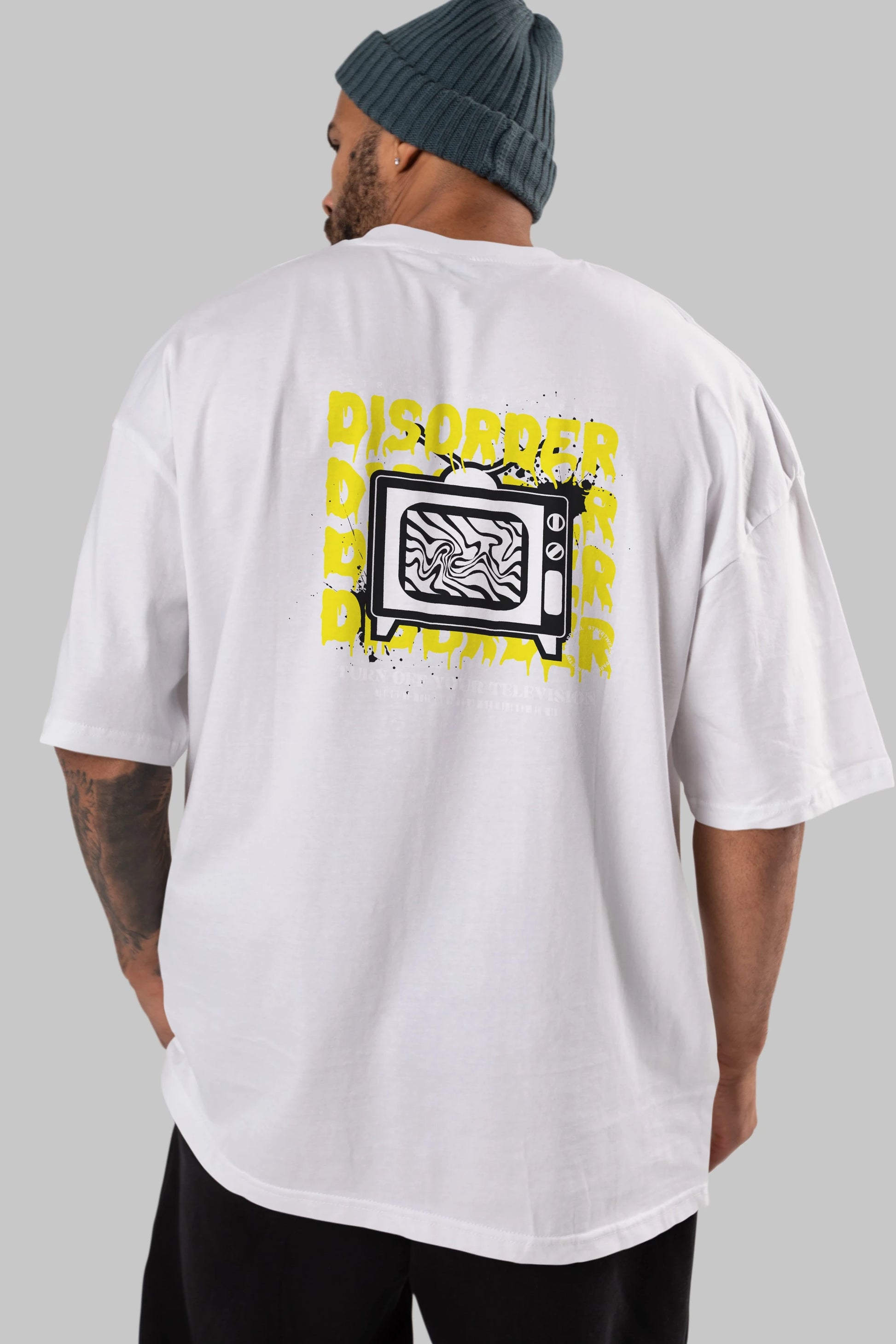Disorder Streetwear Arka Baskılı Oversize t-shirt Erkek Kadın Unisex