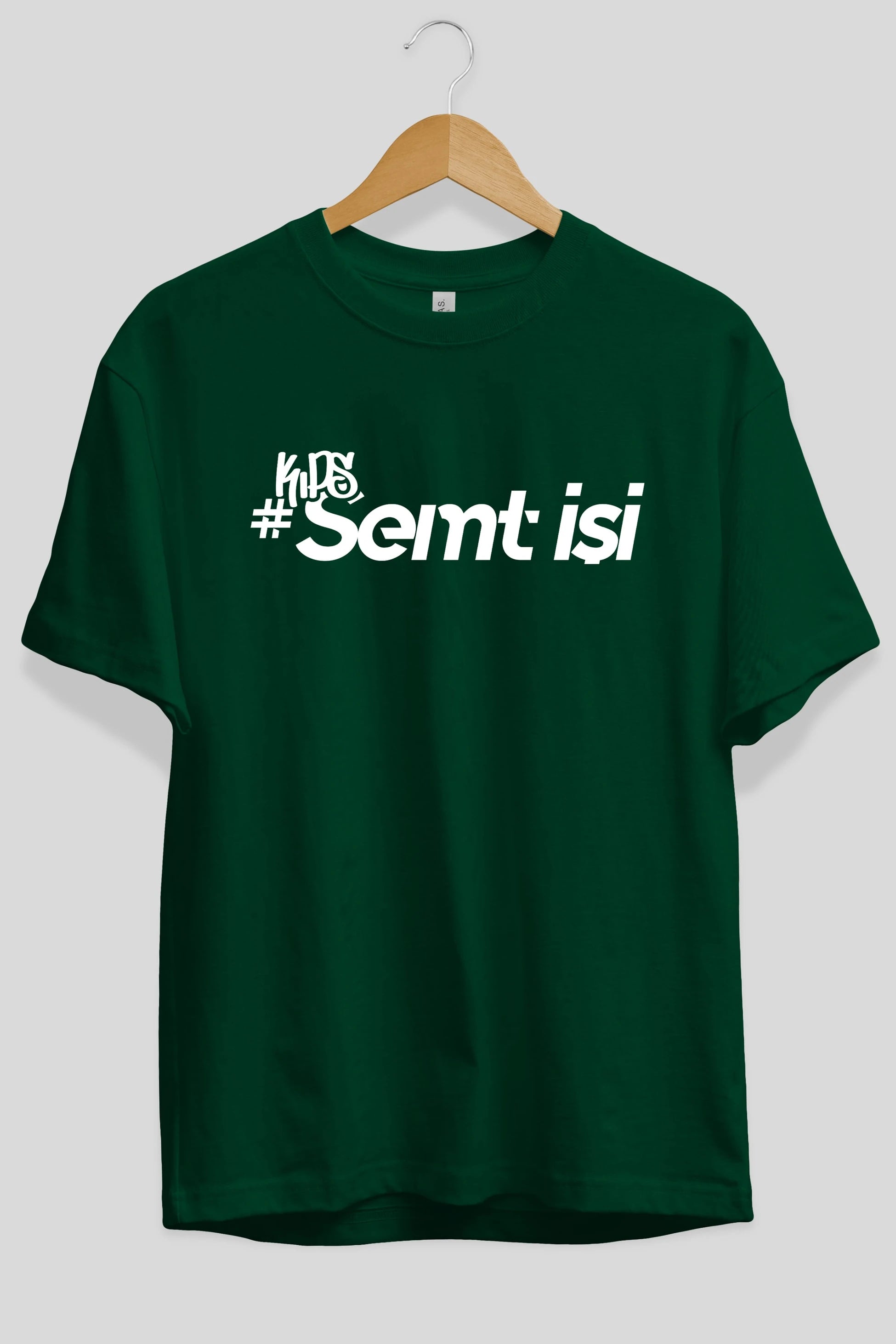 Semt İşi Ön Baskılı Oversize t-shirt %100 pamuk Erkek Kadın Unisex