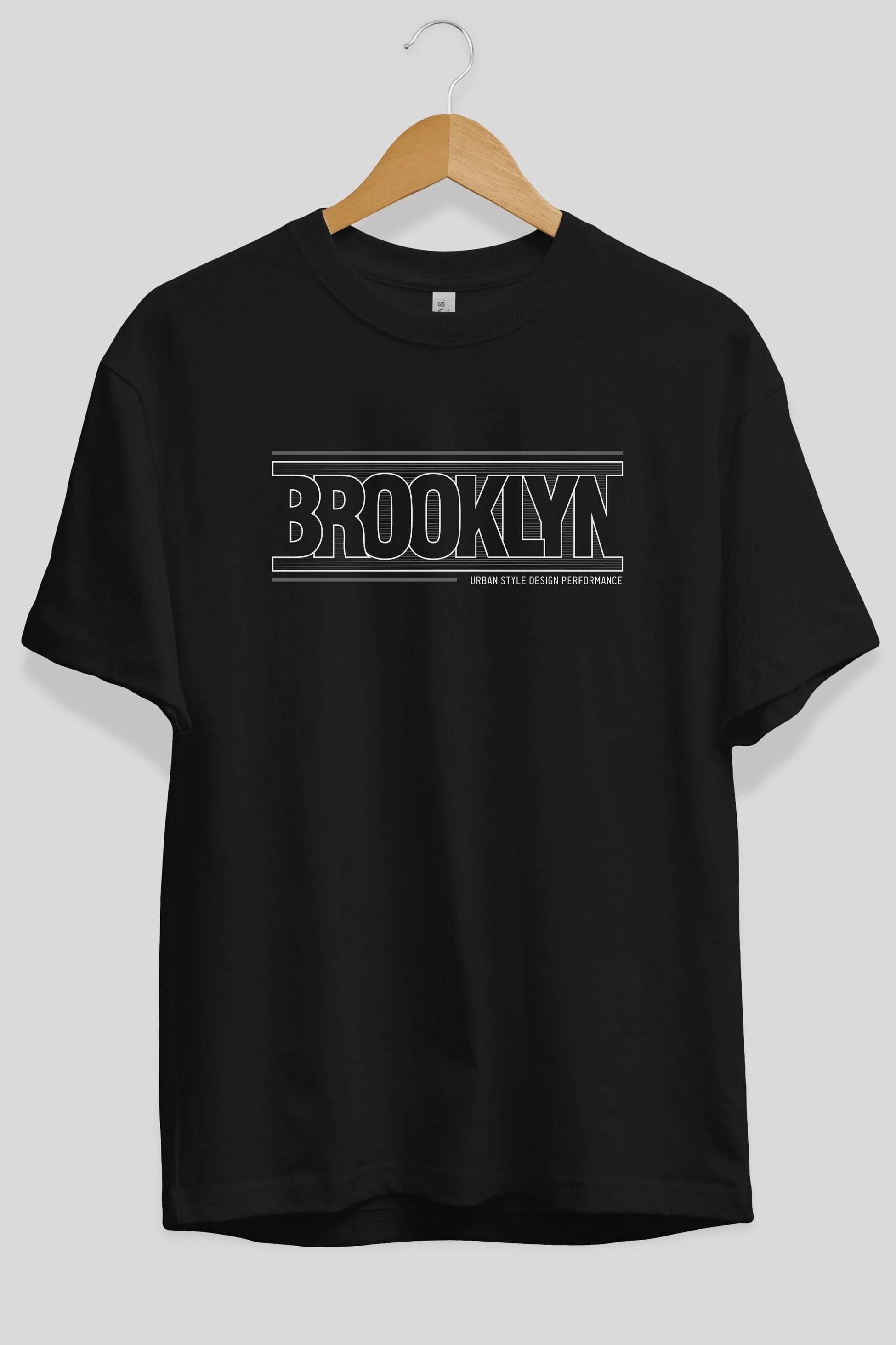 Brooklyn Ön Baskılı Oversize t-shirt Erkek Kadın Unisex